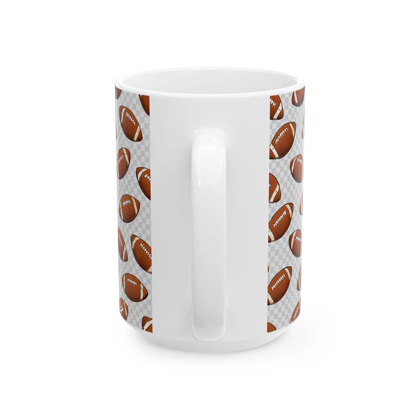 Football-Themed Ceramic Mug for Fans, Great for Game Days, Gifts for Football Lovers, Sports Enthusiasts, Tailgate Parties, 11oz or 15oz