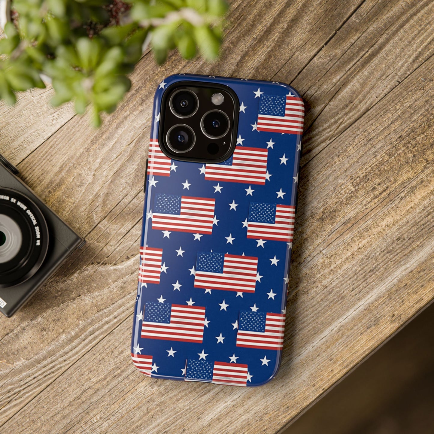 Patriotic Phone Case, Independence Day Accessories, American Flag Design, Star-Spangled Cover, Summer BBQ Gift