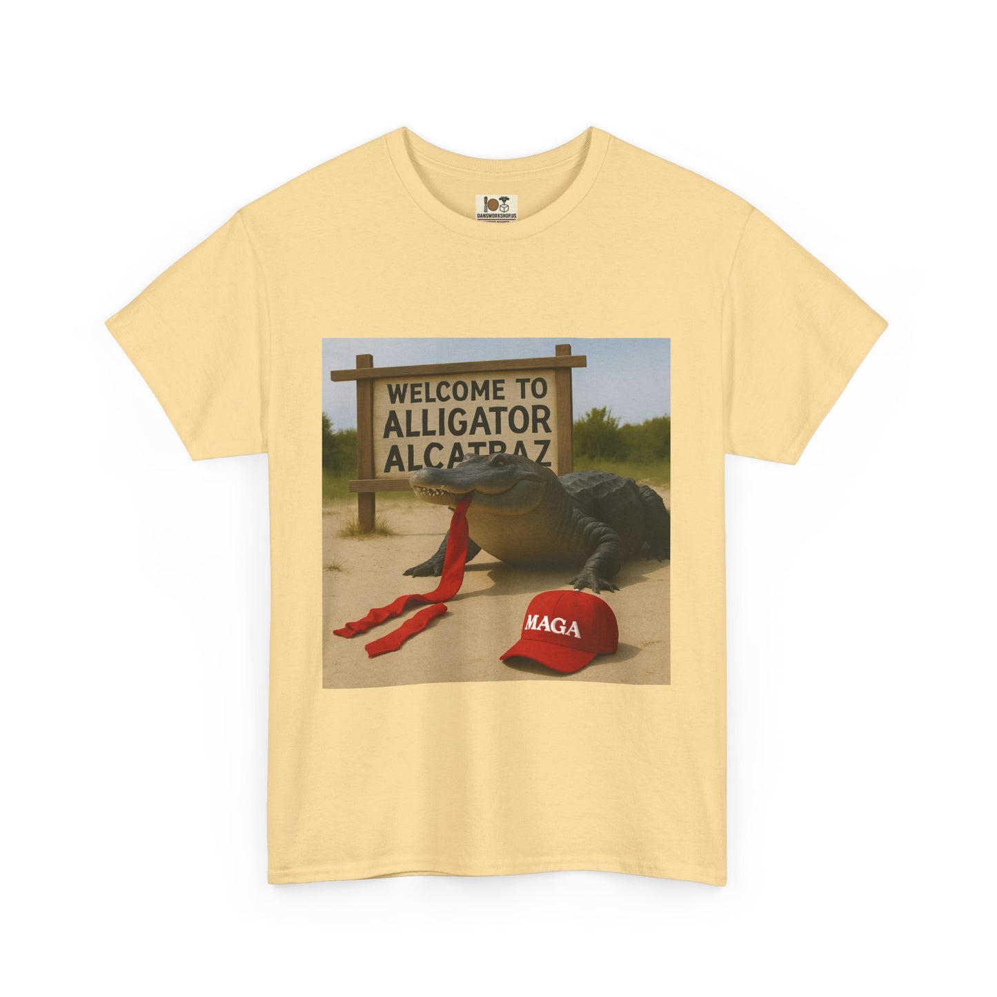Welcome to Alligator Alcatraz Tee, Funny Animal Shirt, Unisex Cotton Top, Gift for Animal Lovers, Casual Wear, Novelty T-Shirt