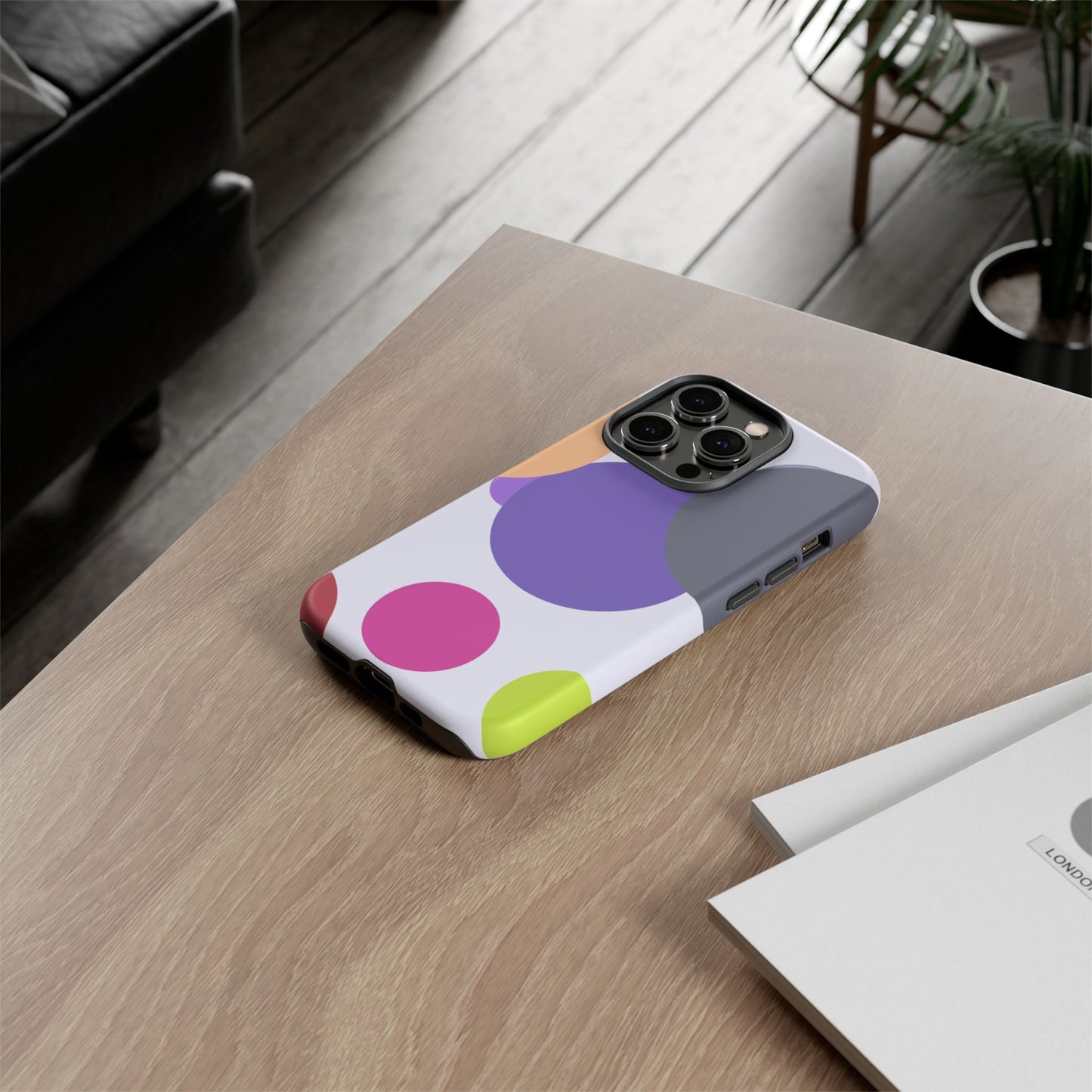 Colorful Geometric Phone Case, Bold Protective Cover for iPhone, Unique Gift for Trendy Teens, Fun Customizable Cases, Modern Design