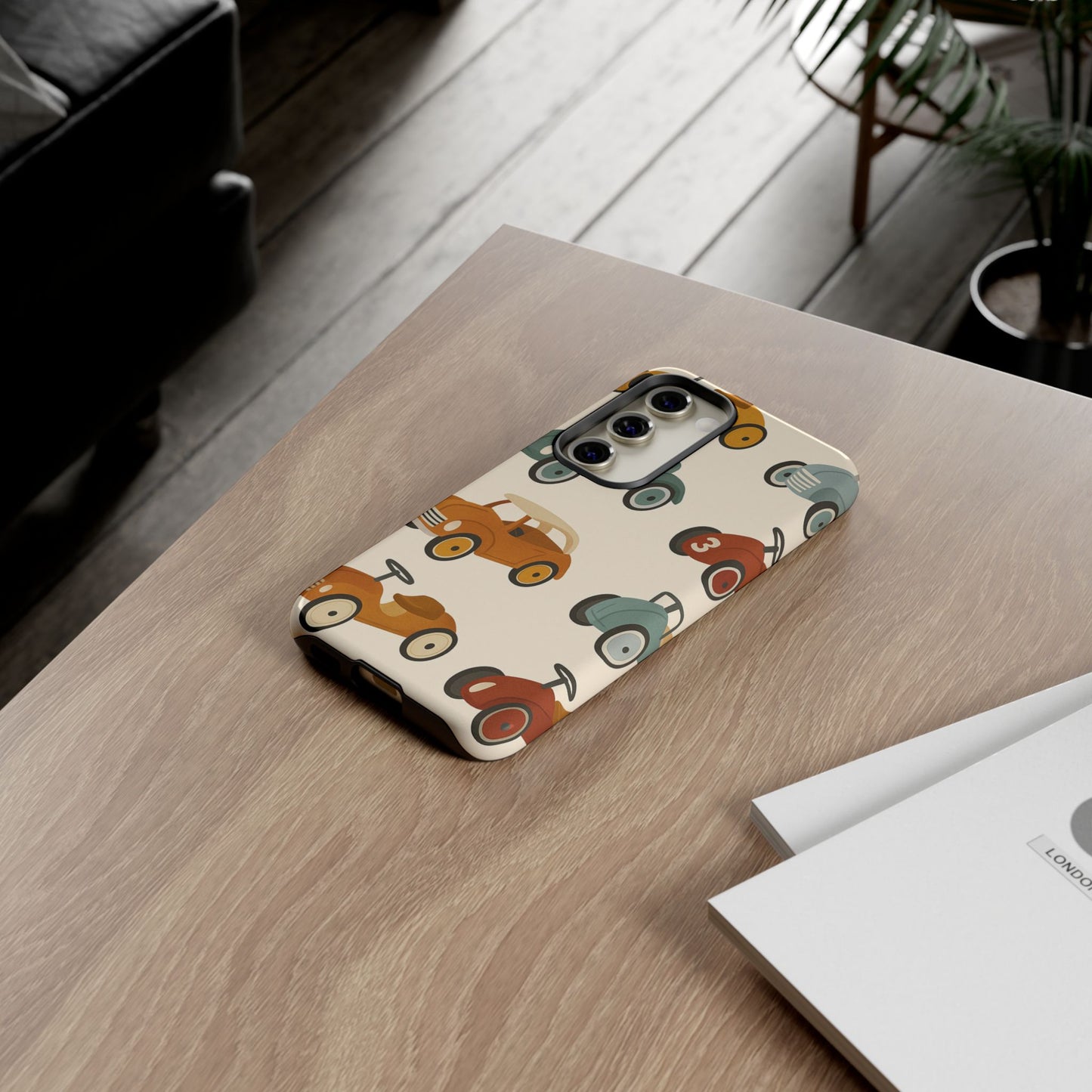 Vintage Car Phone Case, Tough Cases, Kids Gift, Car Lover Accessory, Retro Style, Phone Protection, Unique Design, pedal cars