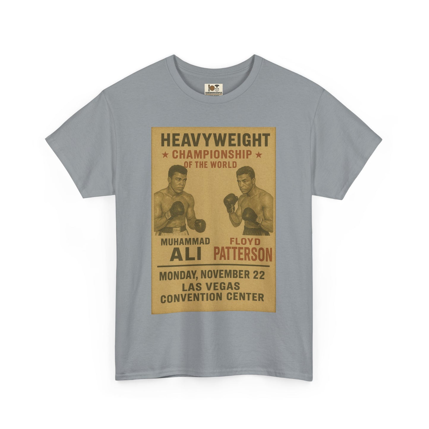 Vintage Boxing Championship Tee, Retro Ali vs Patterson Shirt, Sports Fan Gift, Unisex Heavy Cotton Shirt, Unique Sports Apparel