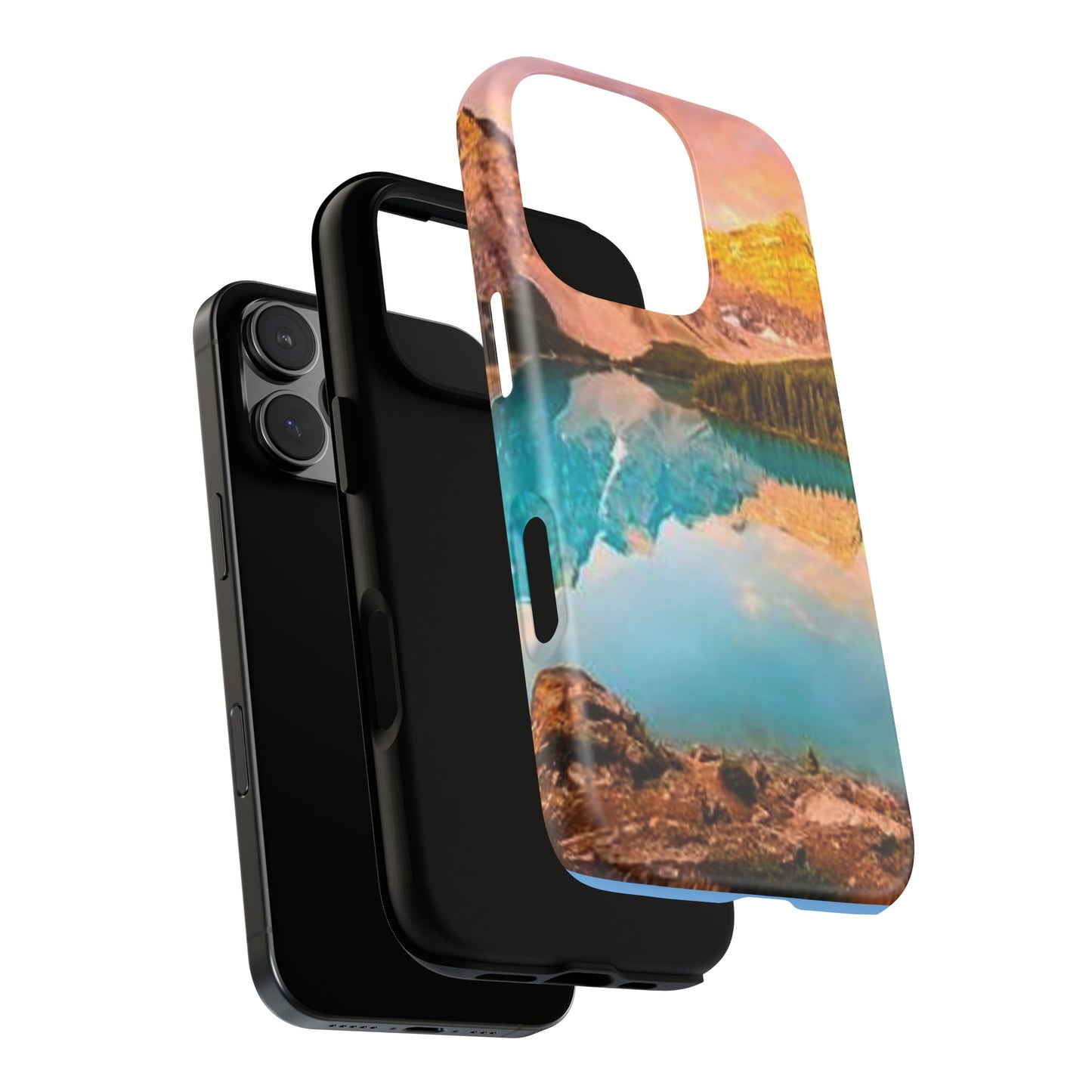 Nature-Inspired Phone Case with Mountain and Lake Design, Aesthetic Tough Cases for Outdoor Lovers, Phone Protection, Gift for Nature [...]