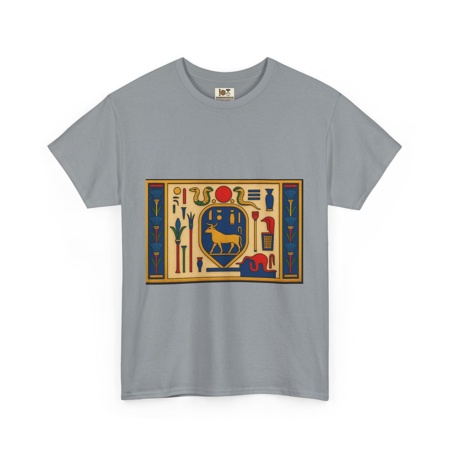 Egyptian Hieroglyphs Unisex Heavy Cotton Tee, Graphic Tee, Casual Wear, Gift Idea, Unique Shirt, Summer Style