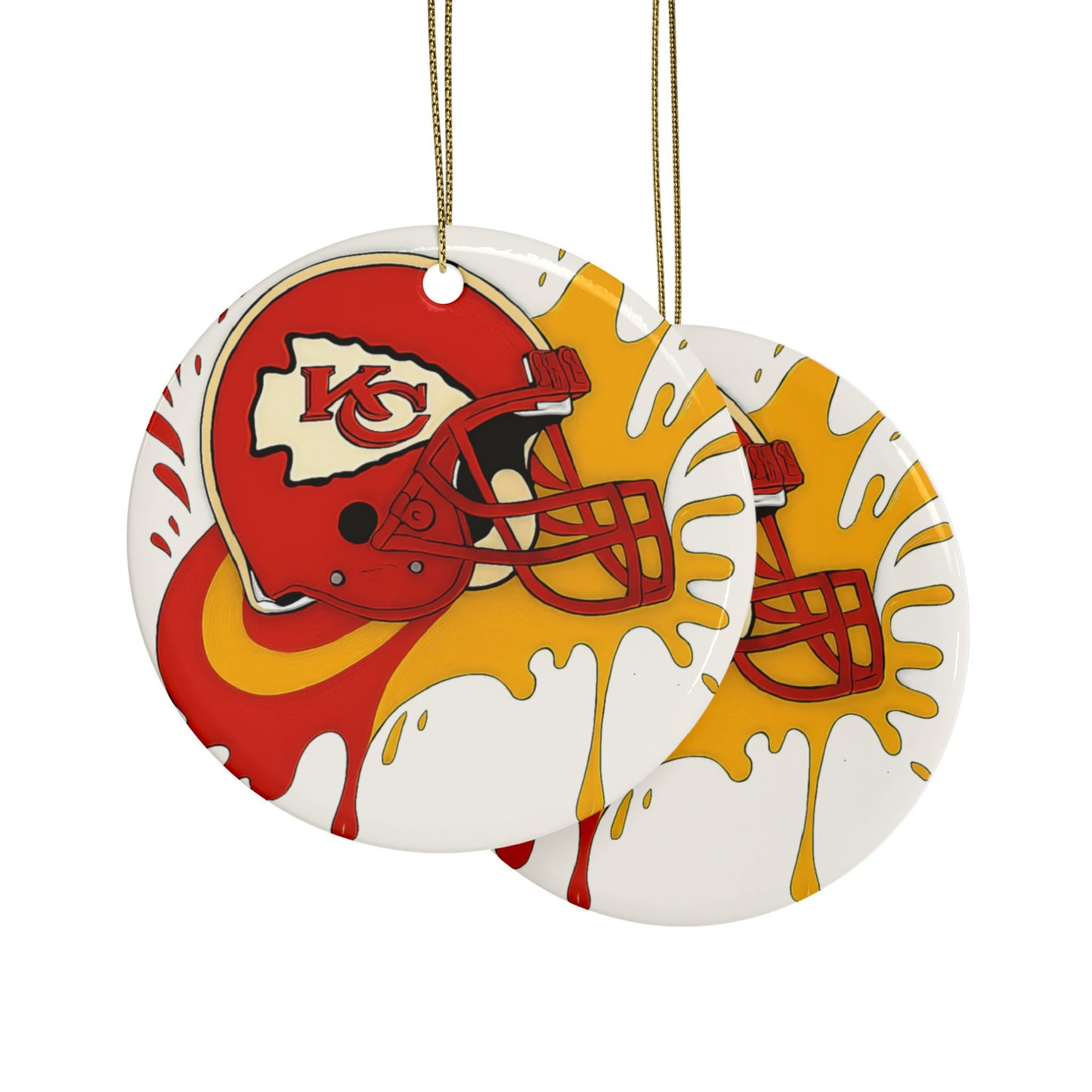 Football Team Ceramic Ornaments - Perfect for Sports Fans, Christmas Decor, Gift, Holiday Decoration, Personalized Keepsakes