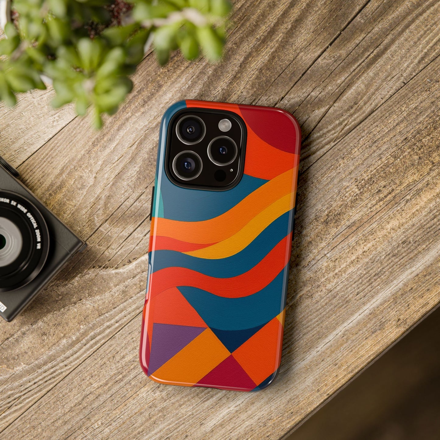 Vibrant Phone Case, Abstract Design Cover, Tough Cases for All Occasions, Stylish Gift for Tech Lovers, Modern Phone Accessories