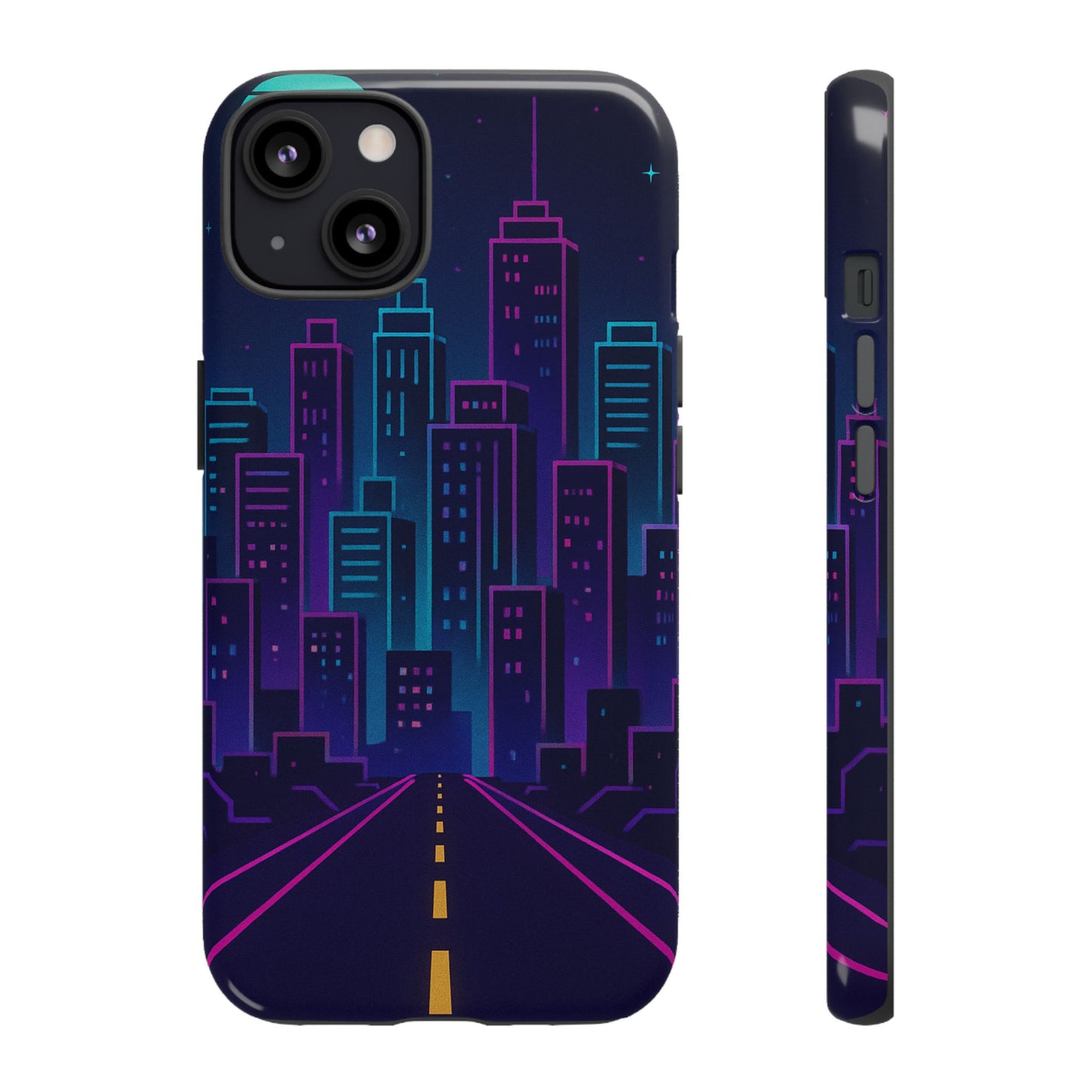 Cityscape Phone Case, Tough Cases, Urban Style, Nighttime Vibe, Phone Cover, Gift for City Lovers, Modern Design