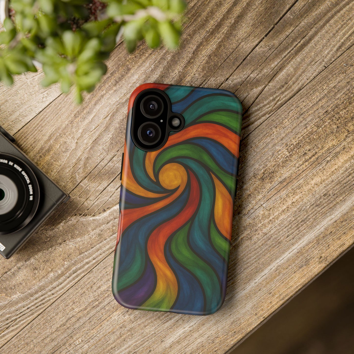 Colorful Swirl Phone Case | Tough Cases, Vibrant Design, Gift for Art Lovers, Funky Case, Unique Phone Accessories
