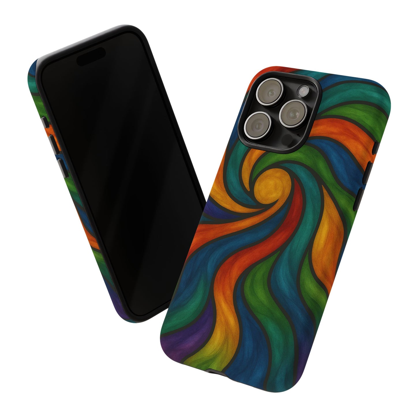 Colorful Swirl Phone Case | Tough Cases, Vibrant Design, Gift for Art Lovers, Funky Case, Unique Phone Accessories