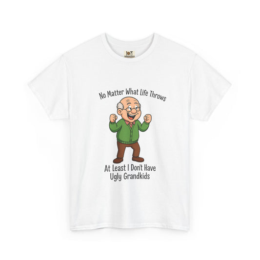 Funny Grandpa Tee, Unisex Heavy Cotton Tee, Gift for Grandparents, Humorous T-Shirt, Birthday or Father's Day Gift
