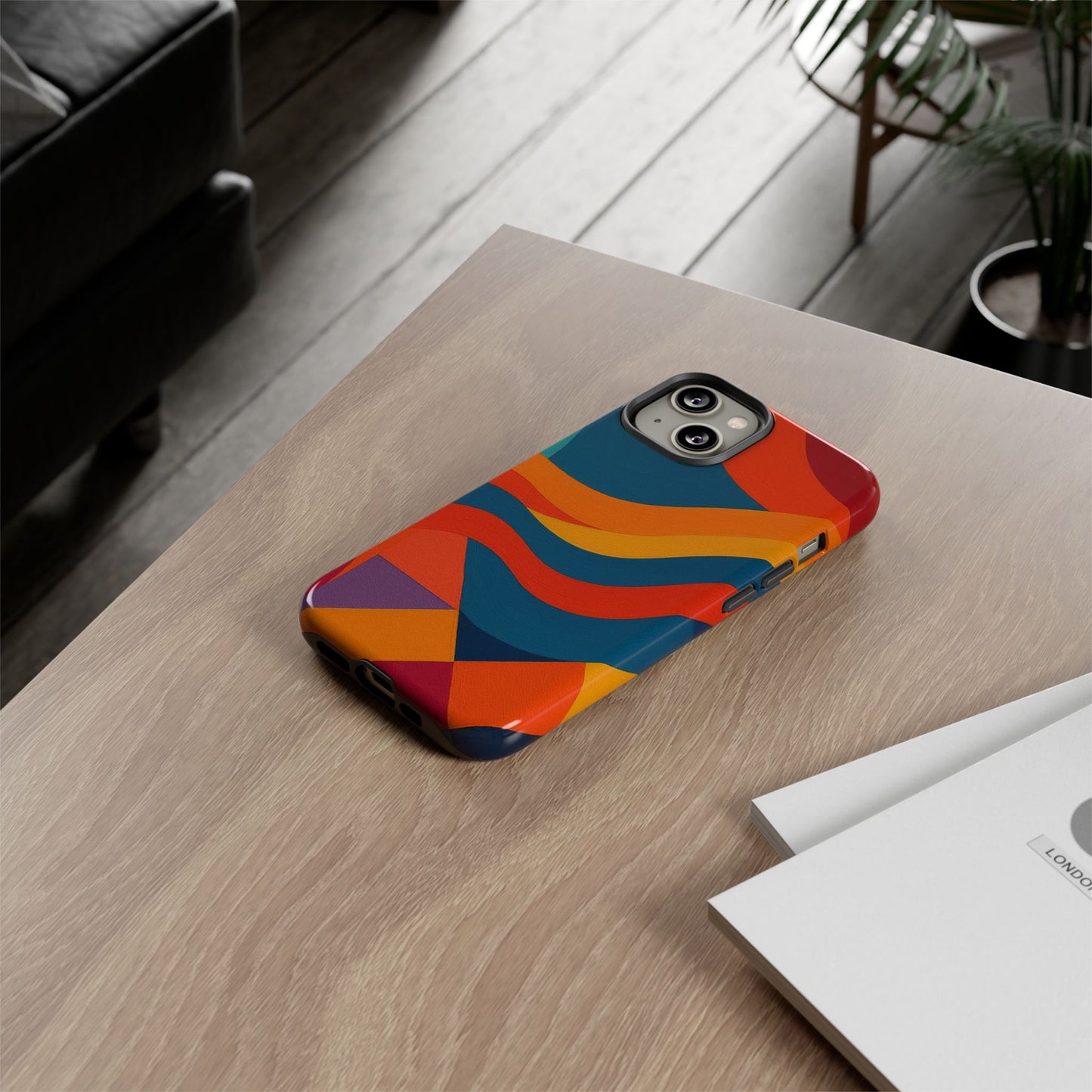 Vibrant Phone Case, Abstract Design Cover, Tough Cases for All Occasions, Stylish Gift for Tech Lovers, Modern Phone Accessories