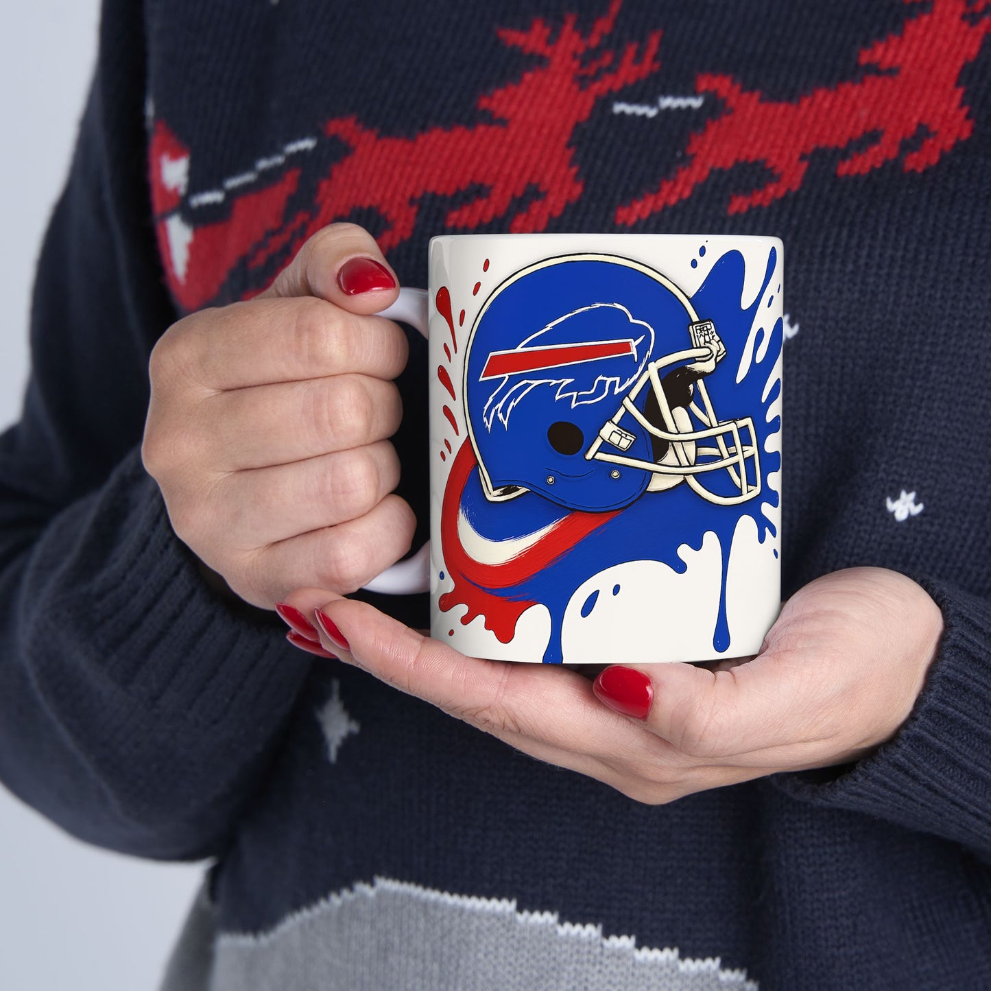 Buffalo Bills Ceramic Mug, Perfect for Game Day, Sports Fan Gift, 11oz & 15oz Sizes, Tailgating, Football Season