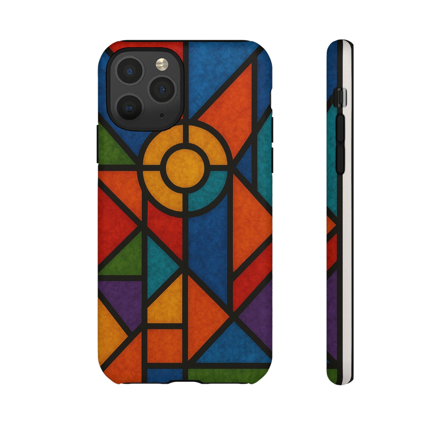 Colorful Stained Glass Phone Case, Artistic Phone Cover, Vibrant Protective Case, Unique Gift for Art Lovers, Stylish Smartphone Accessory