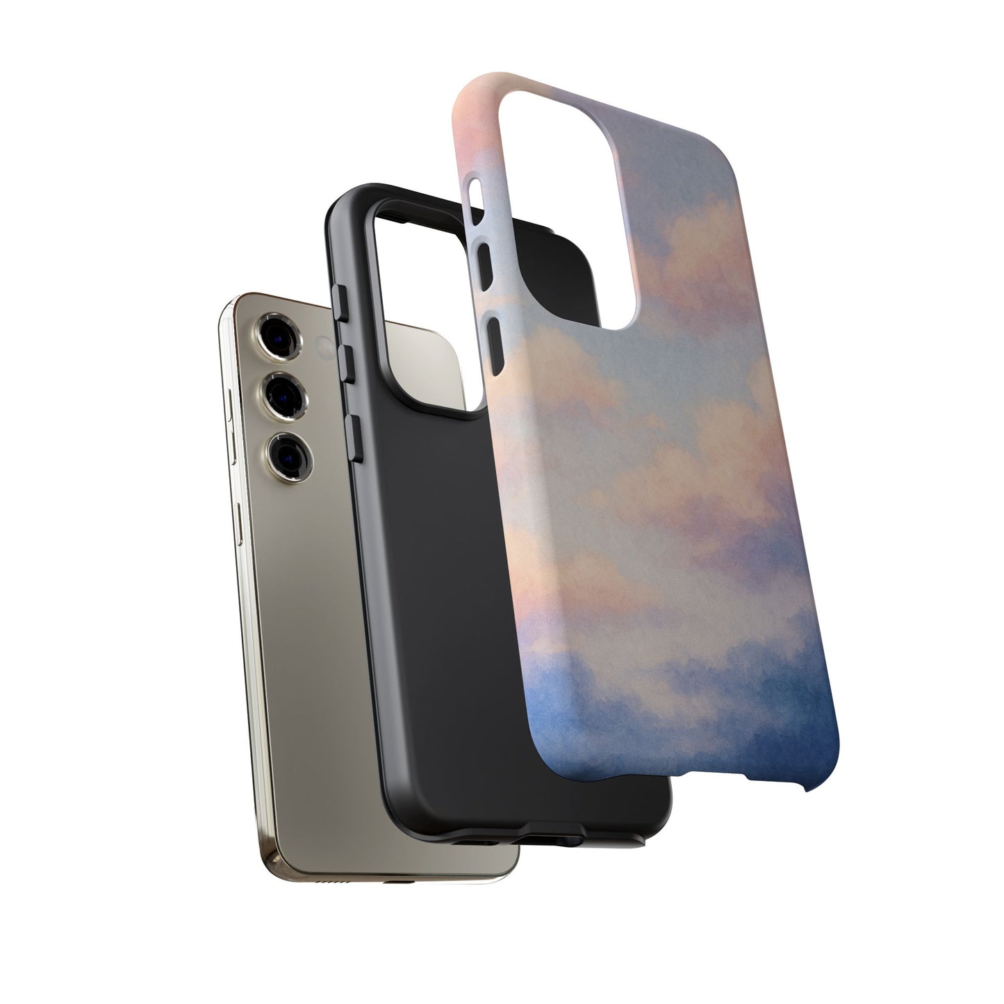Sky Blue Cloud Phone Case, Tough Phone Cover, Aesthetic Cell Phone Accessory, Gift for Teen, Trendy Tech Protection