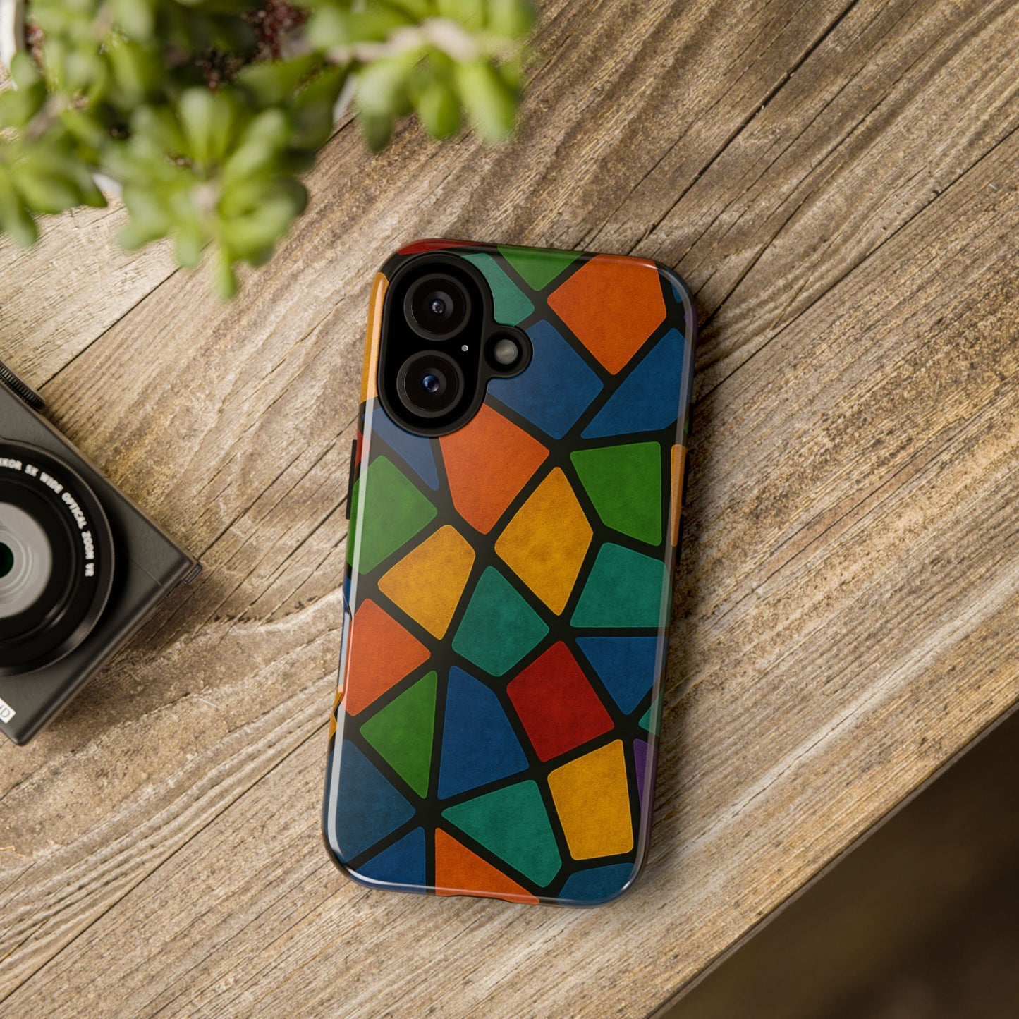Colorful Mosaic Phone Case, Tough Cell Phone Cover, Vibrant Smartphone Protector, Unique Gift for Weddings, Birthday, Holidays