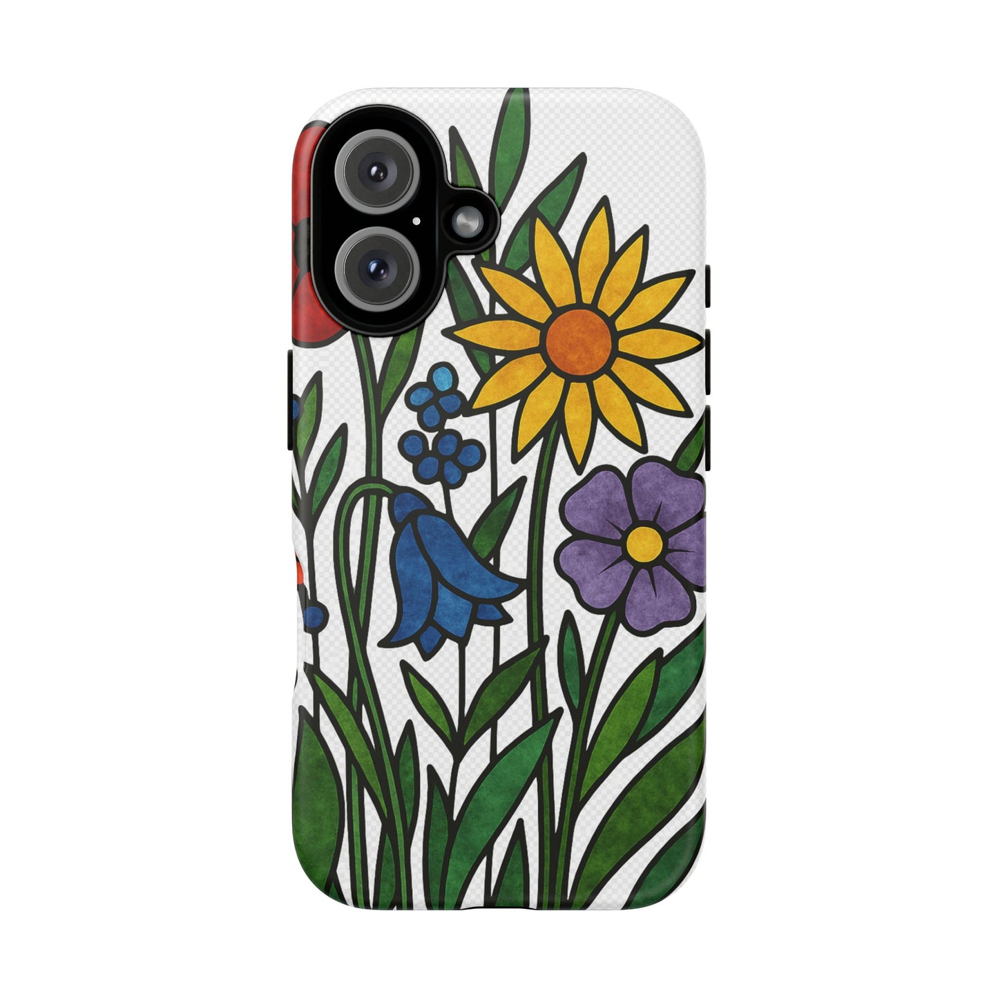Floral Phone Case, Vibrant Flower Design, Tough Protection, Gift for Nature Lovers, Spring Decor