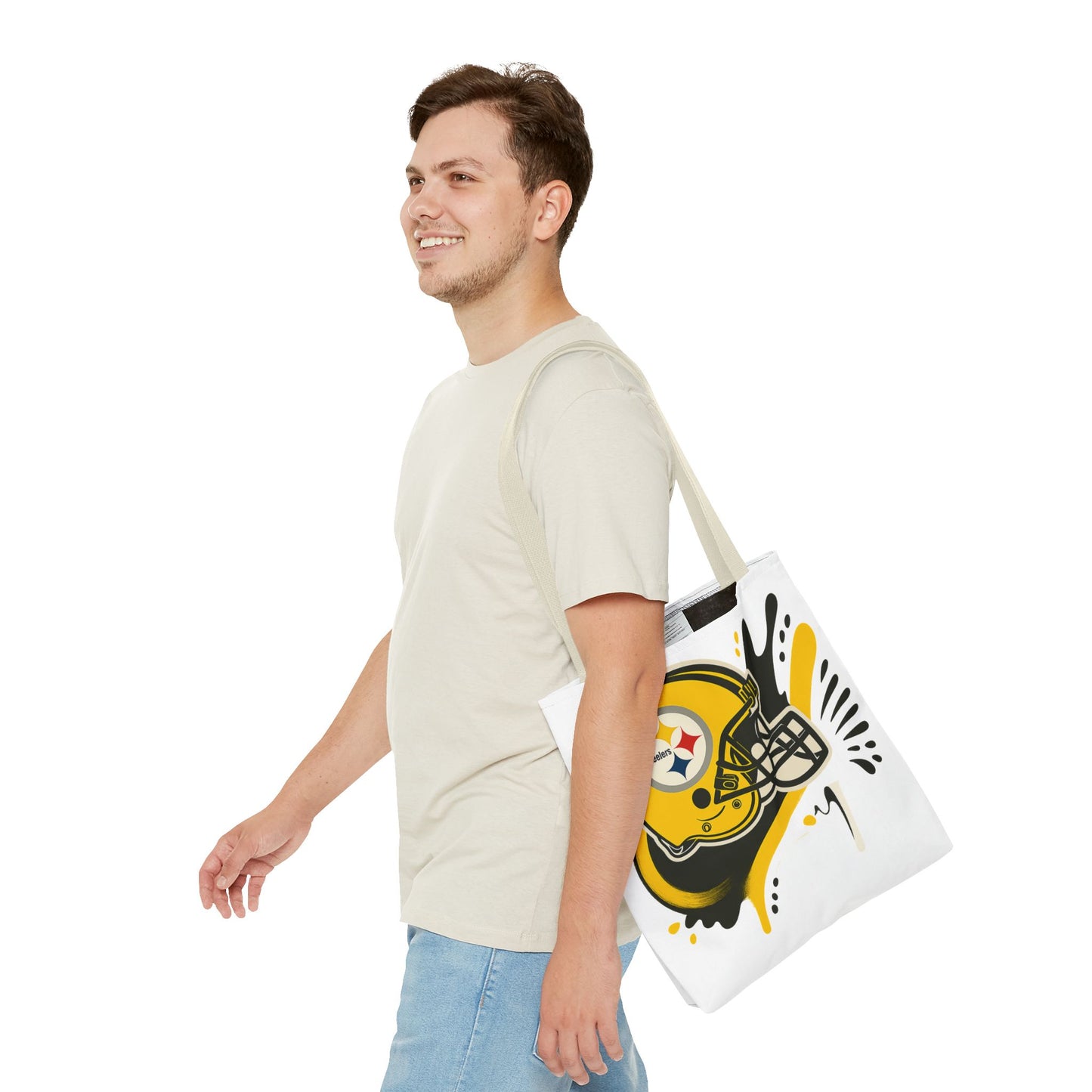 Steelers Inspired Tote Bag, Football Fan Accessory, Game Day Tote, Sports Bag, Personalized Gift for Him