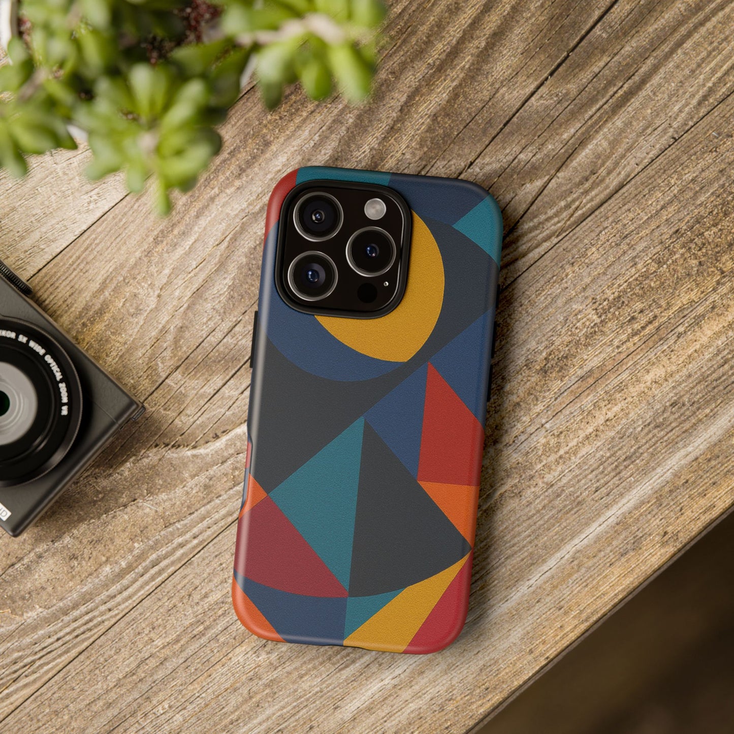 Vibrant Phone Case, Colorful Phone Cover, Geometric Design, Artistic Gift, Trendy Accessory, Vibrant Colors, Unique Design
