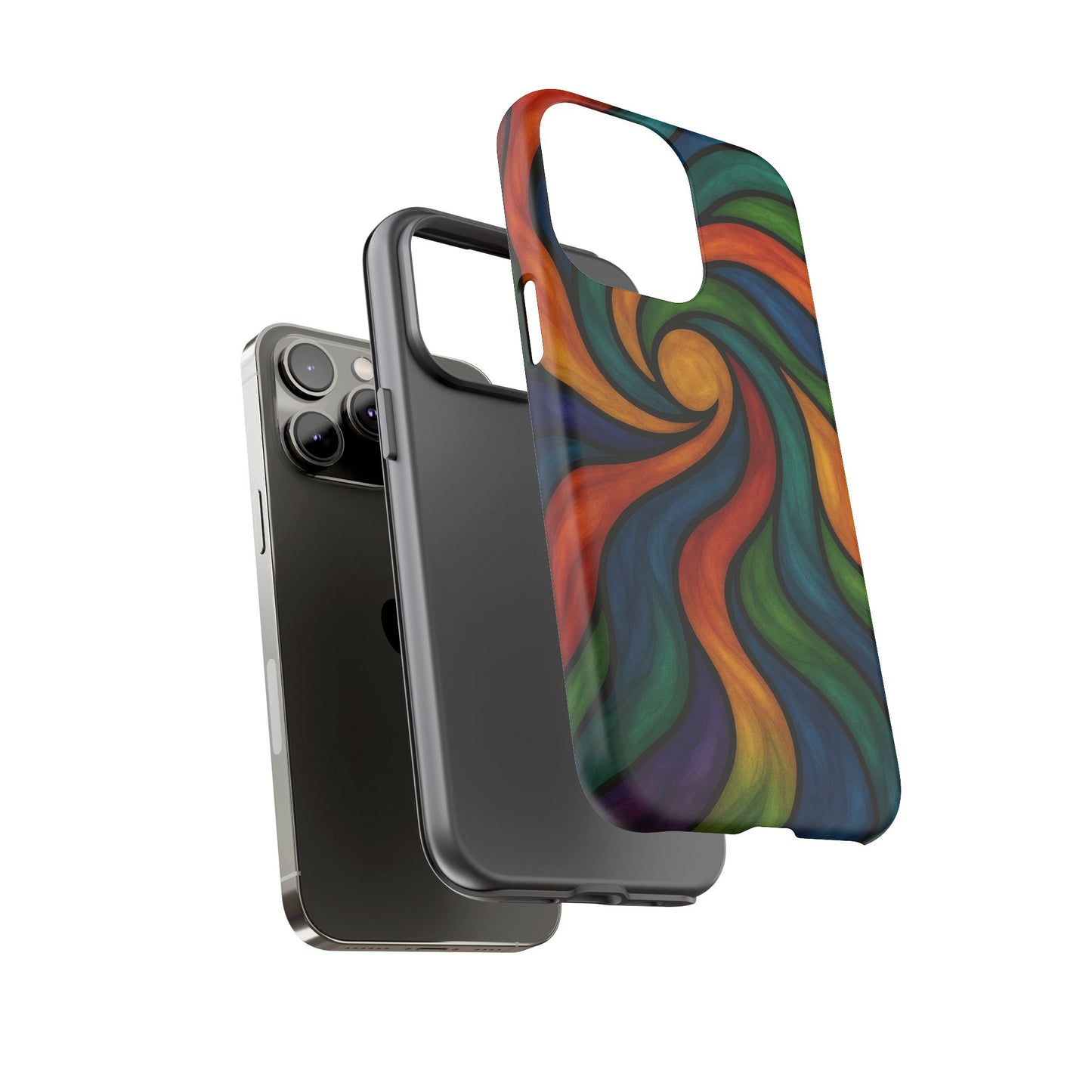 Colorful Swirl Phone Case | Tough Cases, Vibrant Design, Gift for Art Lovers, Funky Case, Unique Phone Accessories