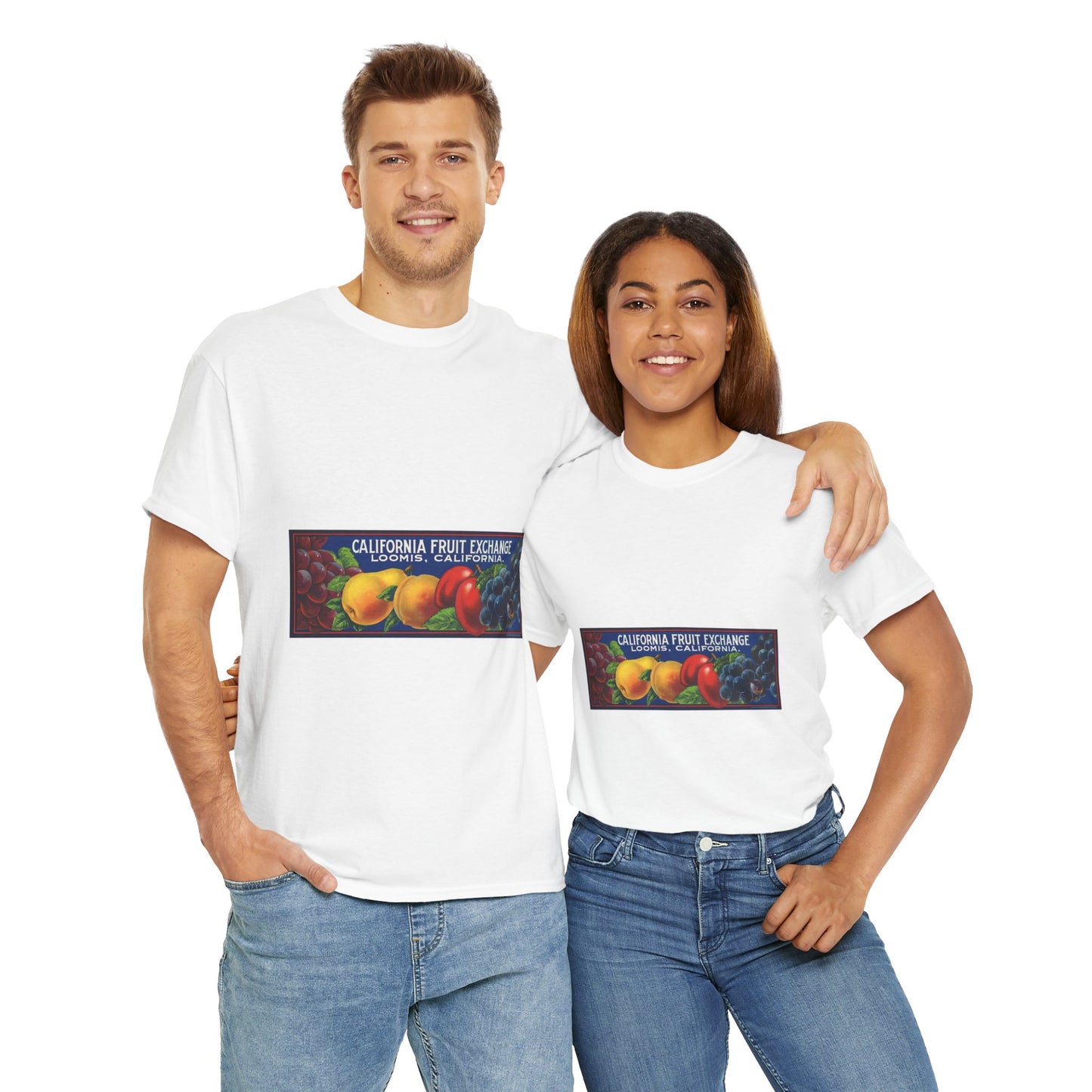 Colorful California Fruit Exchange Tee, Summer T-Shirt, Graphic Tee, Fruit Lover Gift, Casual Wear, Eco-friendly Fashion