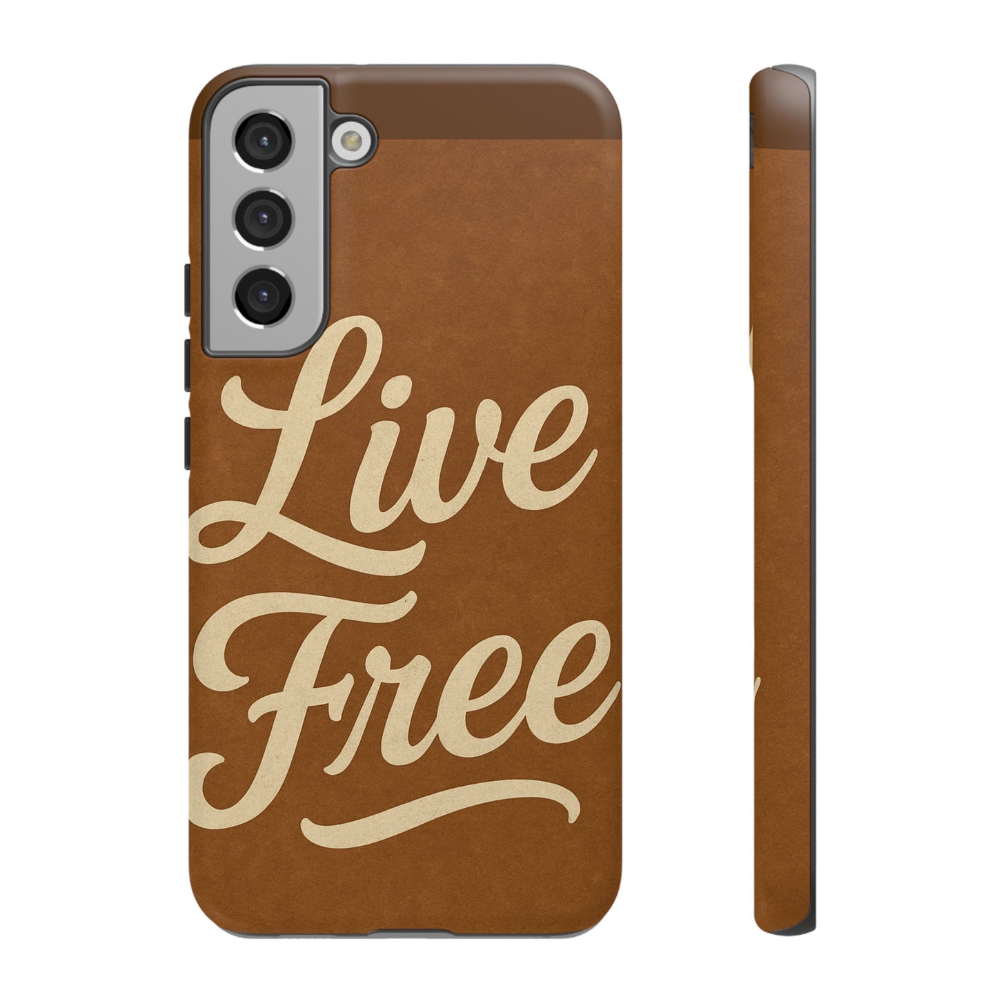 Live Free Phone Case, Tough Cases, Inspirational Phone Accessories, Gift for Adventurers, Customizable Design, Unique Tech Gifts