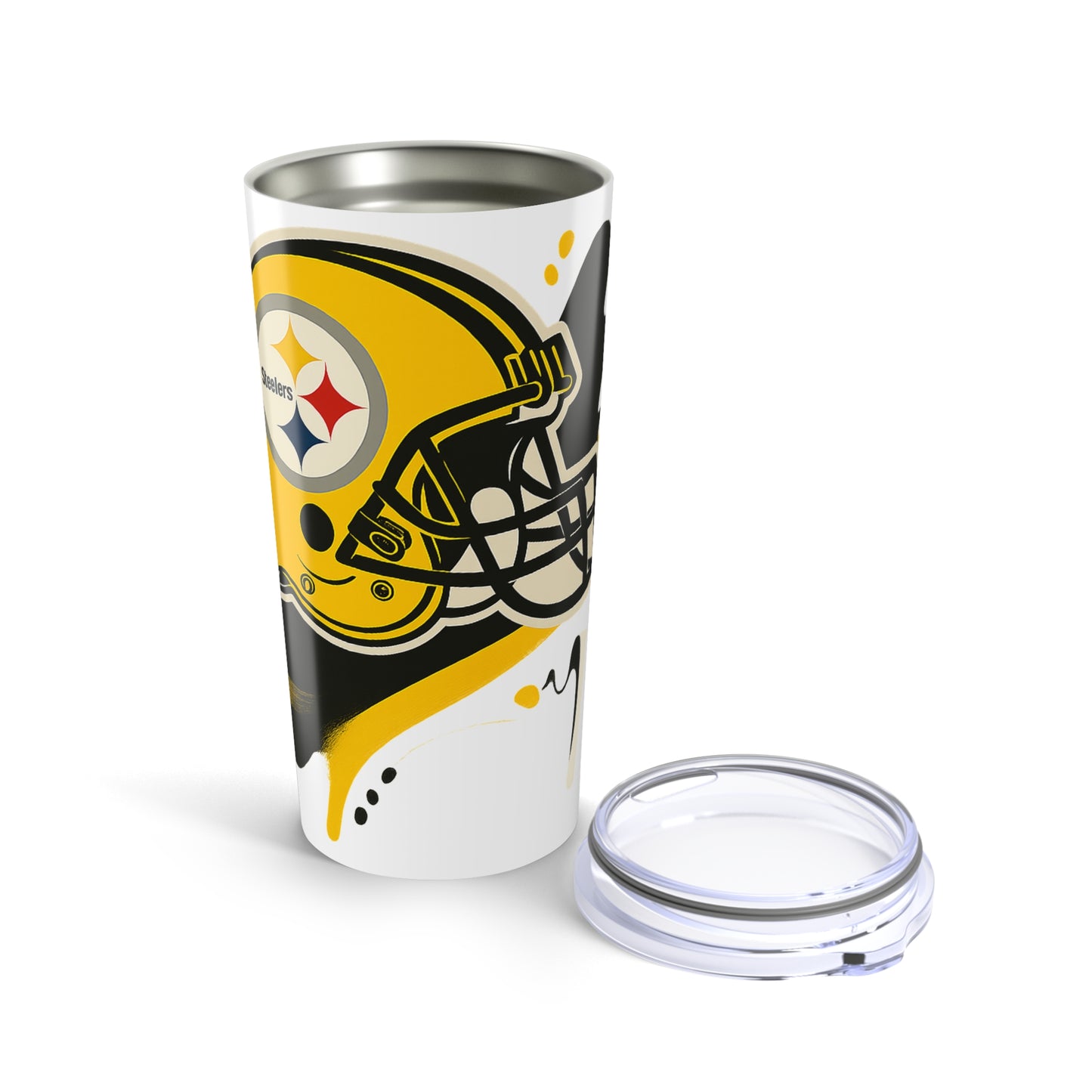 Steelers Fans Tumbler 20oz, Sports Beverage Container, Gift for Football Lovers, Personalized Drinkware, Perfect for Tailgating