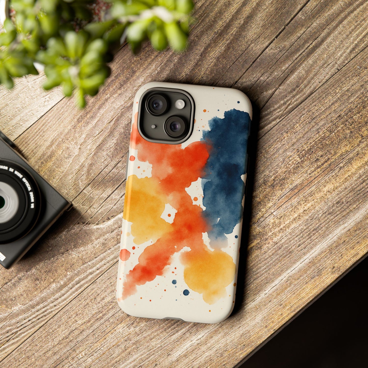 Watercolor Phone Case - Abstract Design, Tough Cases for Men & Women, Stylish Gift, Artistic Accessory for All Occasions