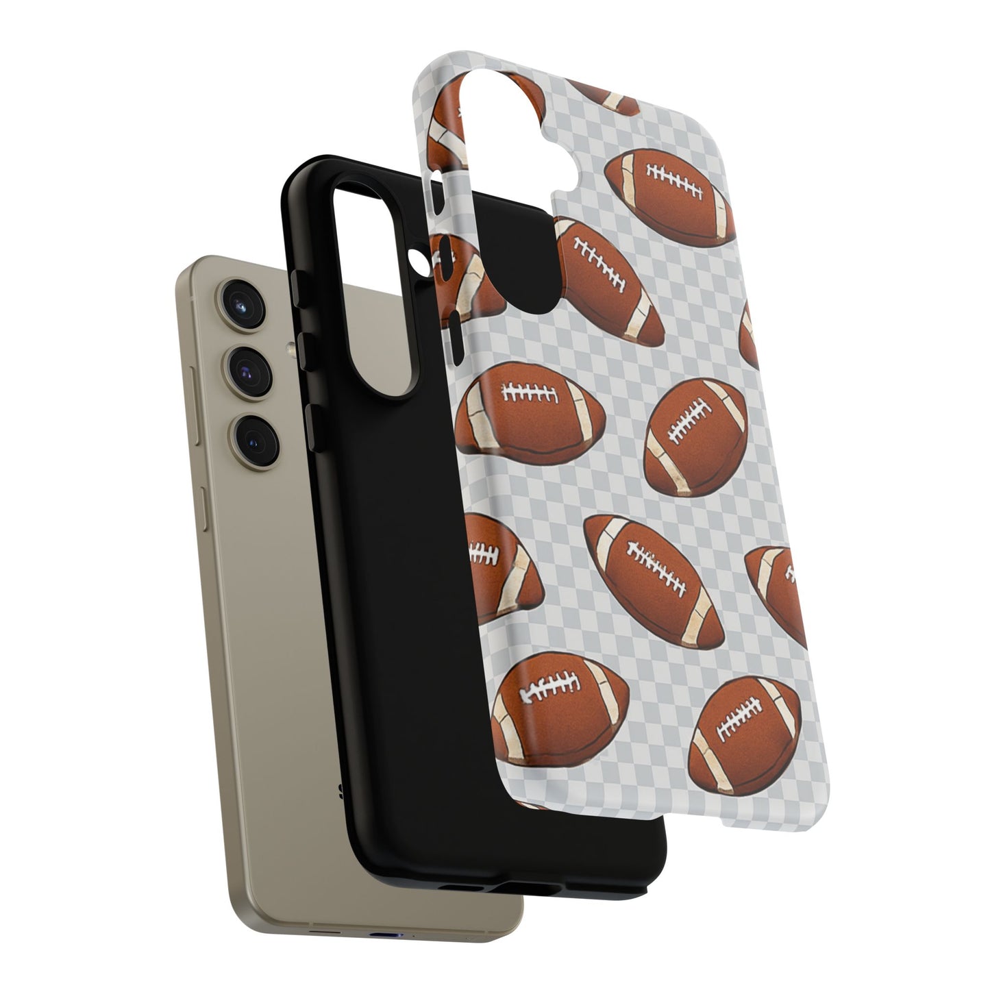 Football Phone Case, Tough Cases for Sports Fans, Unique Gift for Football Lovers, Protective Decor, Athletic Accessories