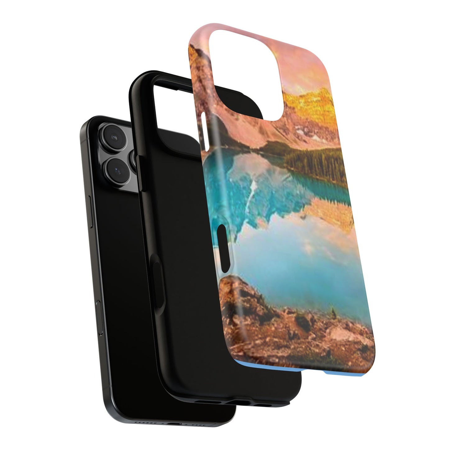 Nature-Inspired Phone Case with Mountain and Lake Design, Aesthetic Tough Cases for Outdoor Lovers, Phone Protection, Gift for Nature [...]