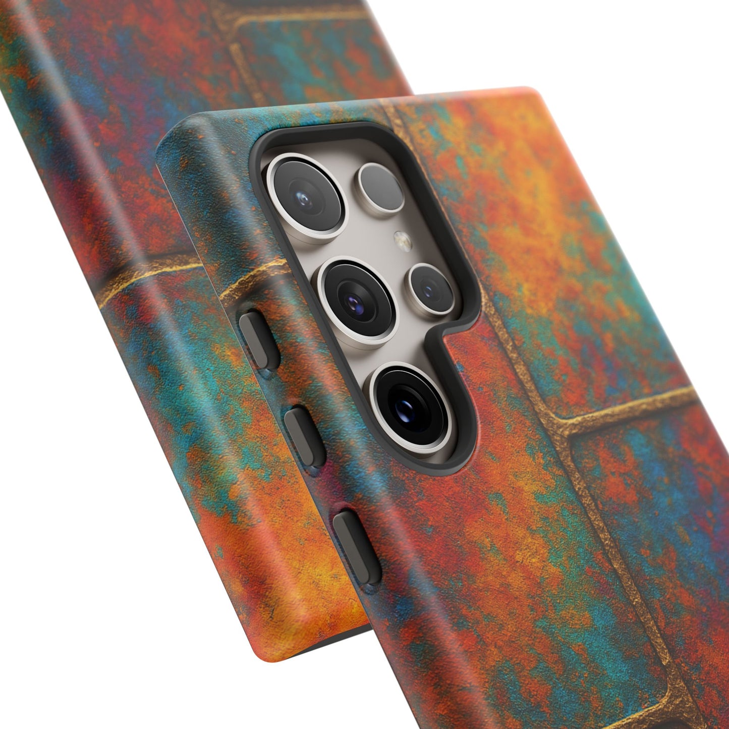 Colorful Textured Phone Case, Vibrant iPhone Cover, Tough Protective Shell, Unique Mobile Accessory, Artisan Phone Protection