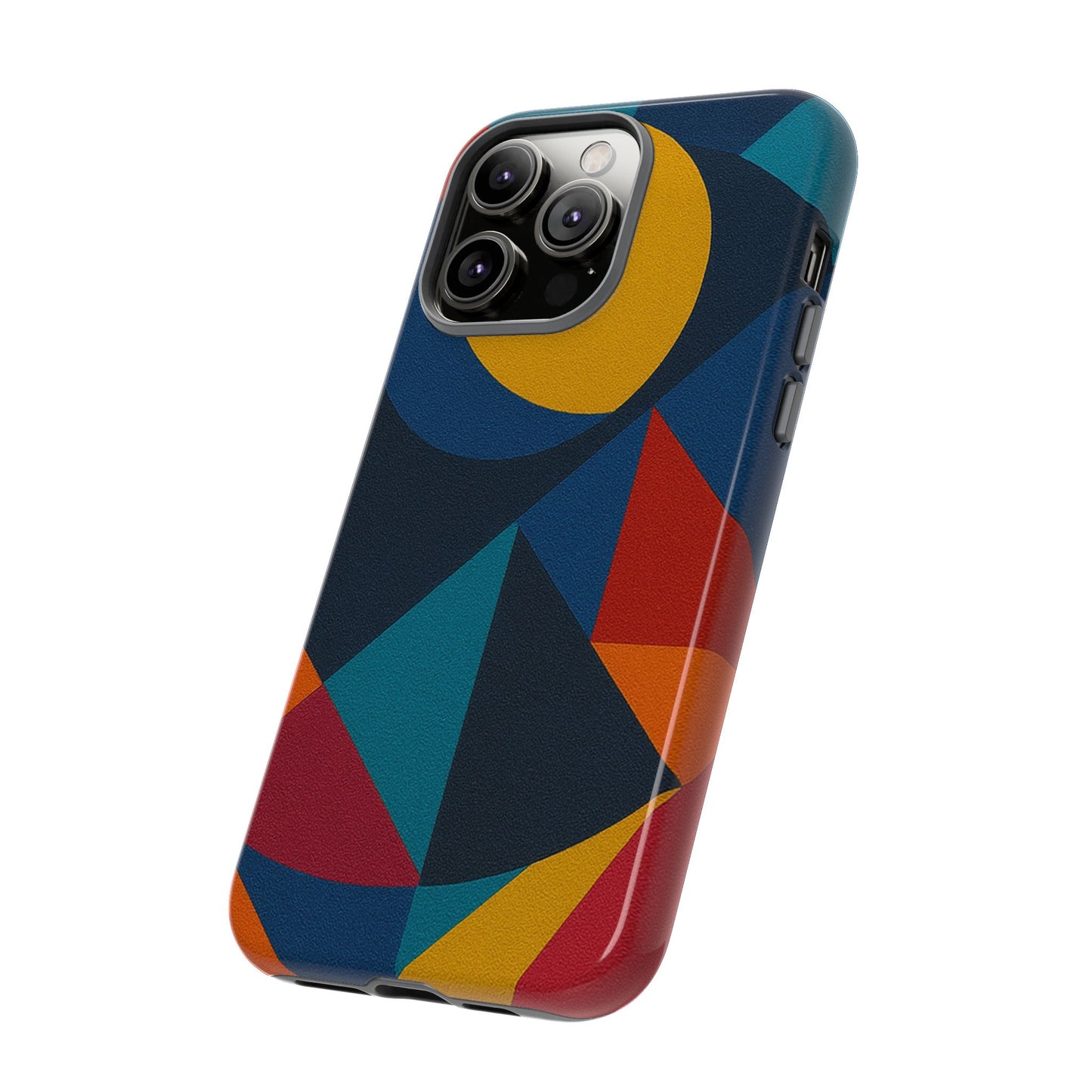 Vibrant Phone Case, Colorful Phone Cover, Geometric Design, Artistic Gift, Trendy Accessory, Vibrant Colors, Unique Design