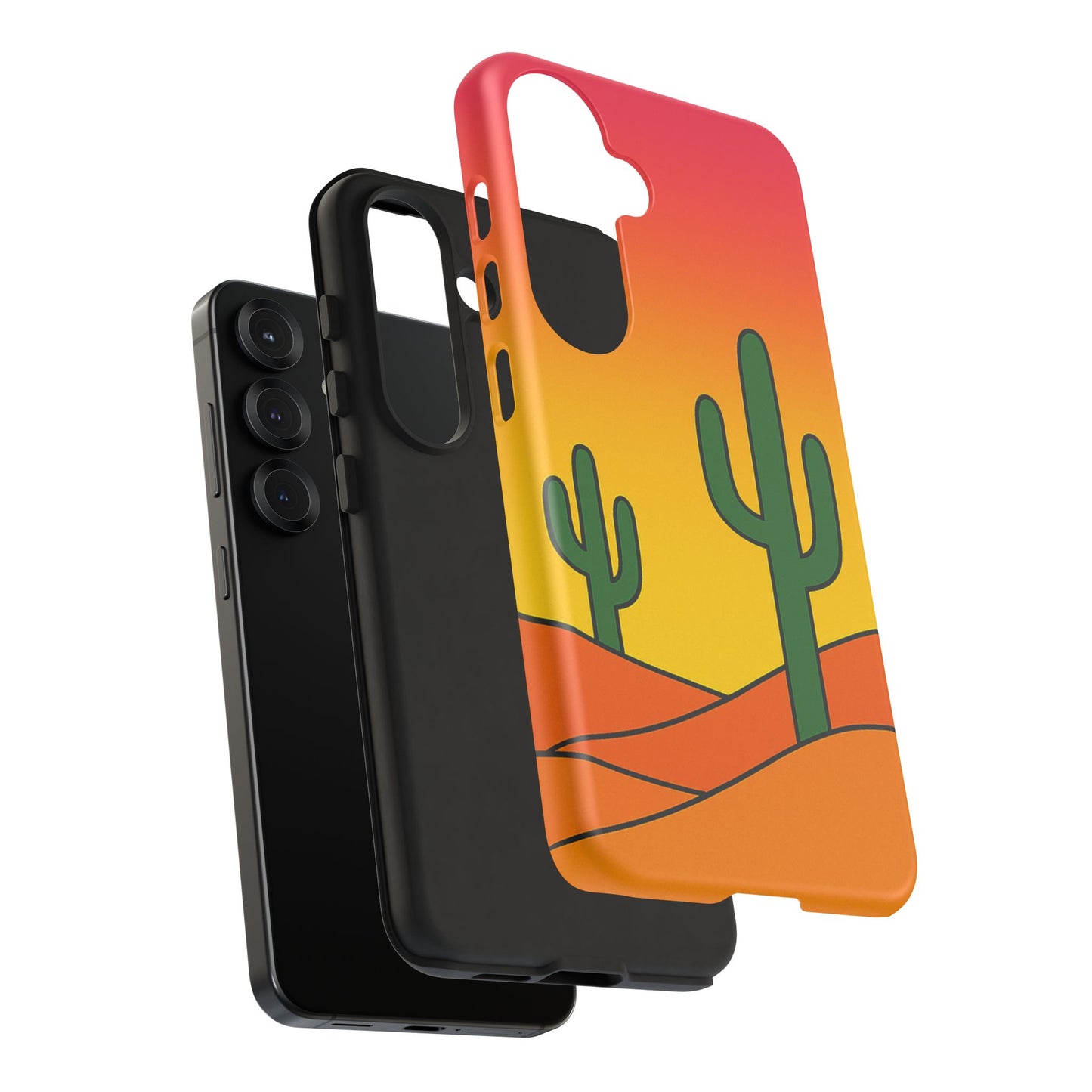 Desert Vibes Phone Case, Tough Cases, Cactus Design, Colorful Phone Cover, Summer Aesthetic, Unique Gift Idea
