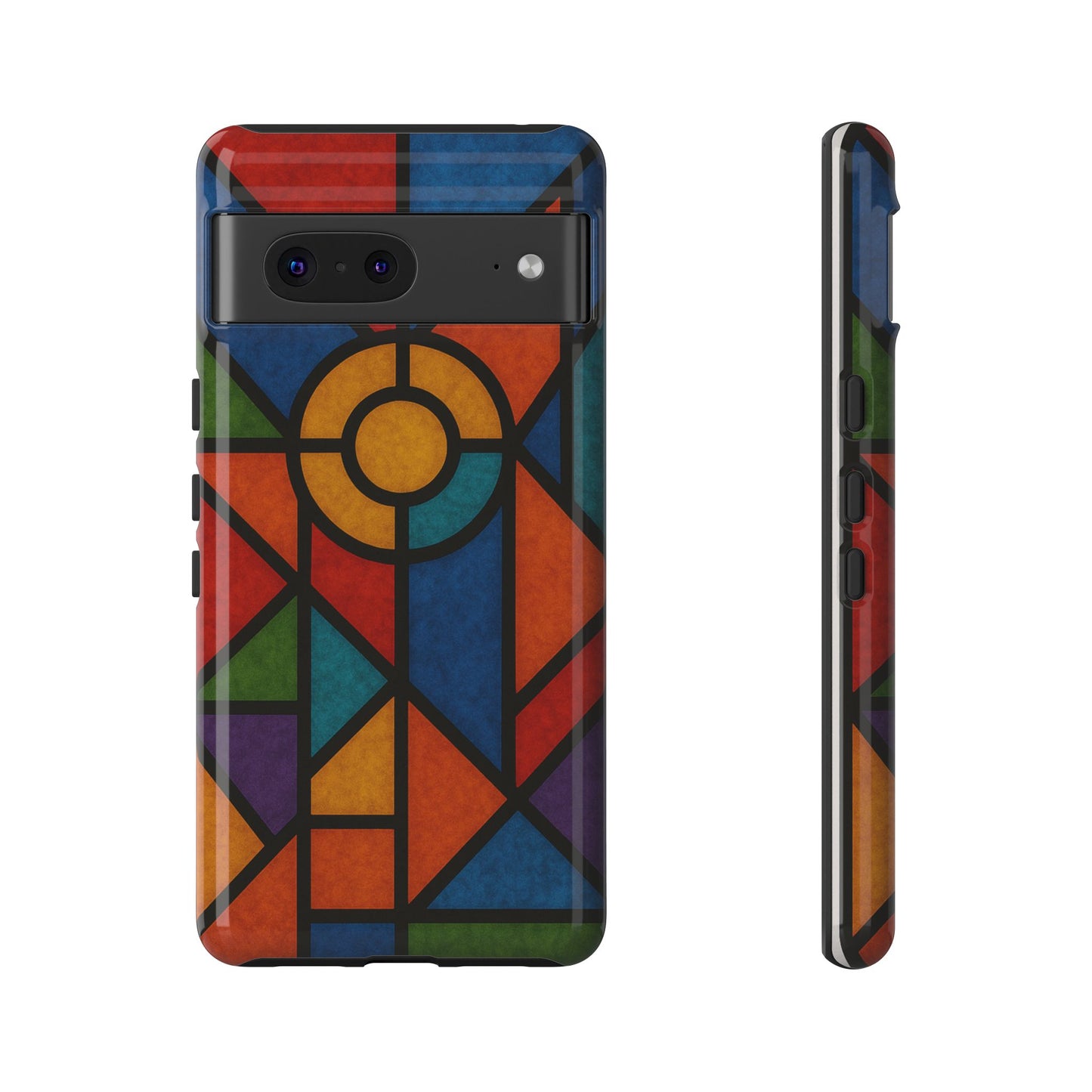 Colorful Stained Glass Phone Case, Artistic Phone Cover, Vibrant Protective Case, Unique Gift for Art Lovers, Stylish Smartphone Accessory