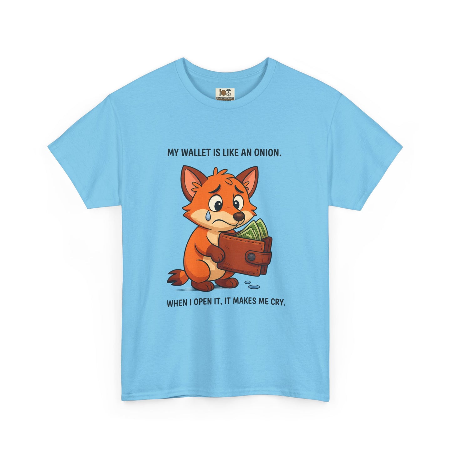 Fun Animal Graphic Tee, Funny Wallet Onion Tee, Cute Fox Shirt, Gift for Animal Lovers, Humorous Cotton T-shirt, Casual Everyday Wear