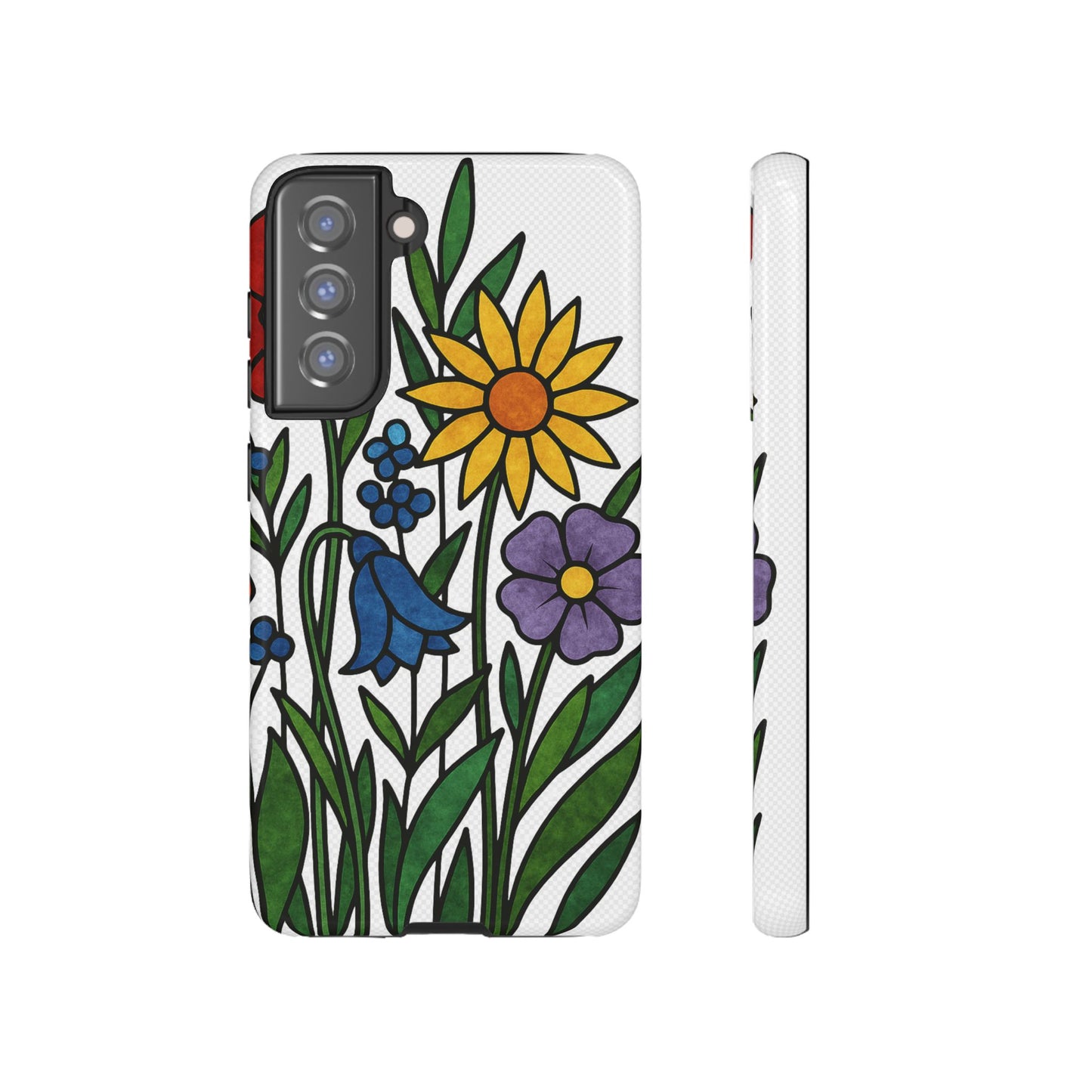 Floral Phone Case, Vibrant Flower Design, Tough Protection, Gift for Nature Lovers, Spring Decor