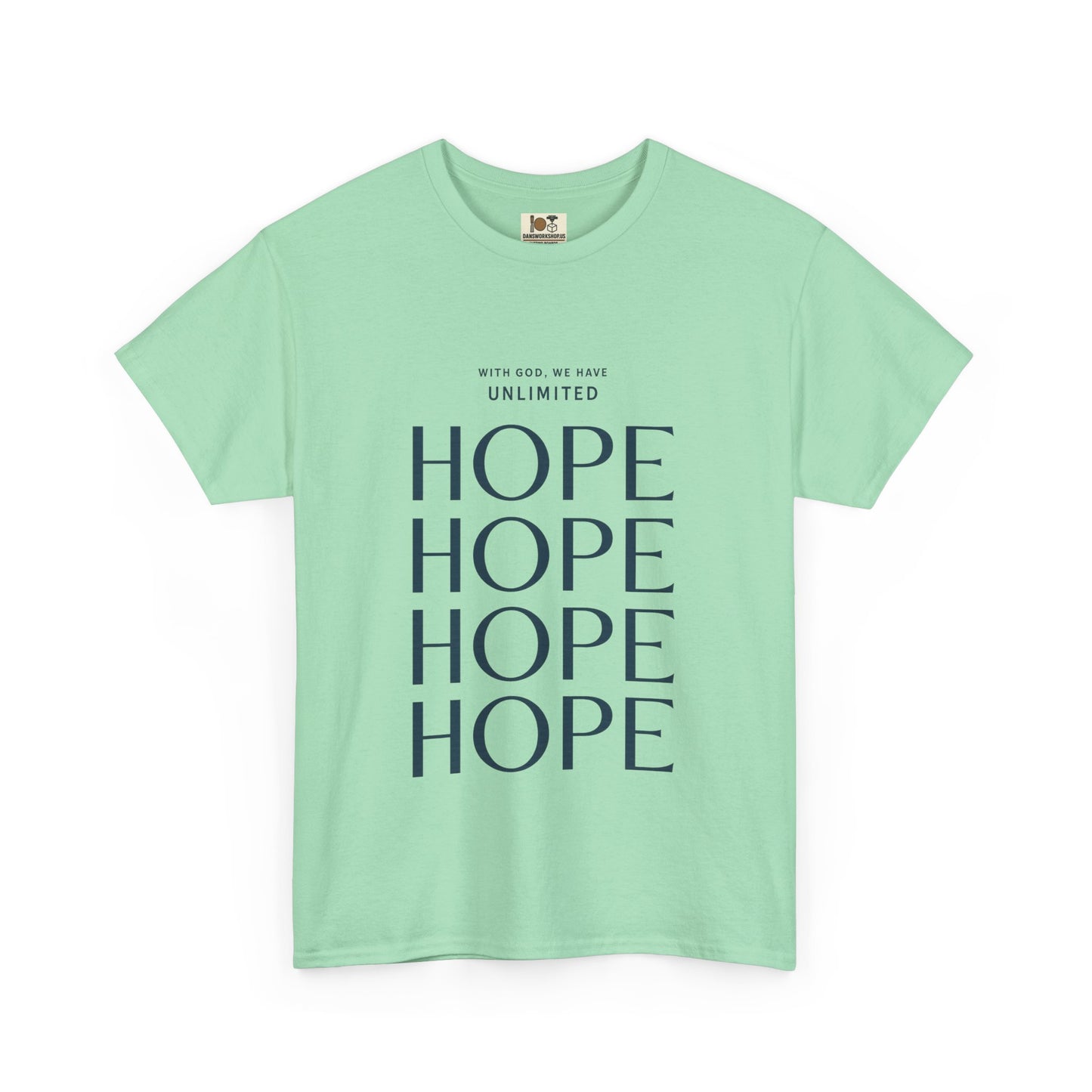 Unisex Heavy Cotton Tee: 'HOPE' Motivational T-Shirt, Gift for Inspiration, Casual Wear, Fundraiser Apparel, Positive Vibes