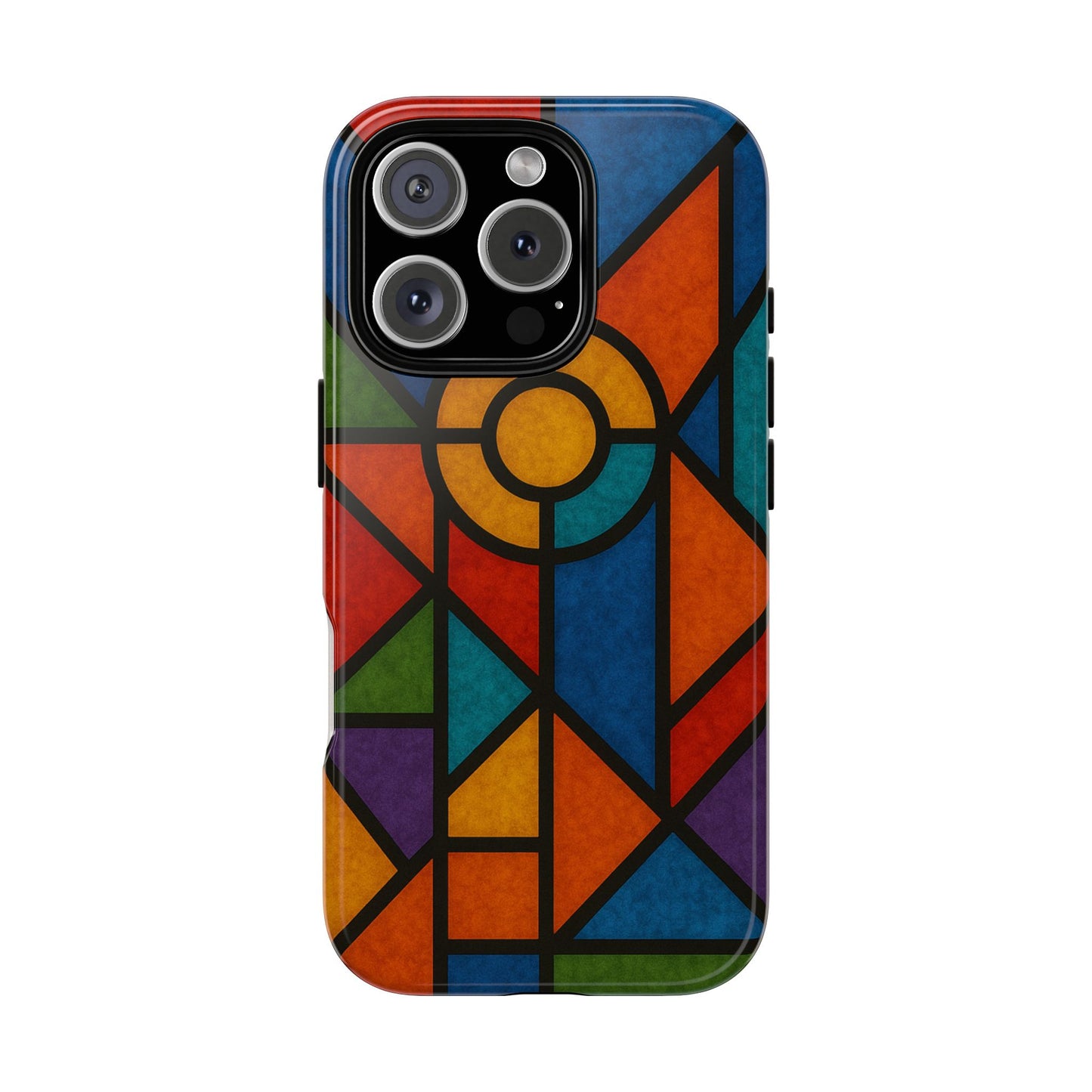 Colorful Stained Glass Phone Case, Artistic Phone Cover, Vibrant Protective Case, Unique Gift for Art Lovers, Stylish Smartphone Accessory