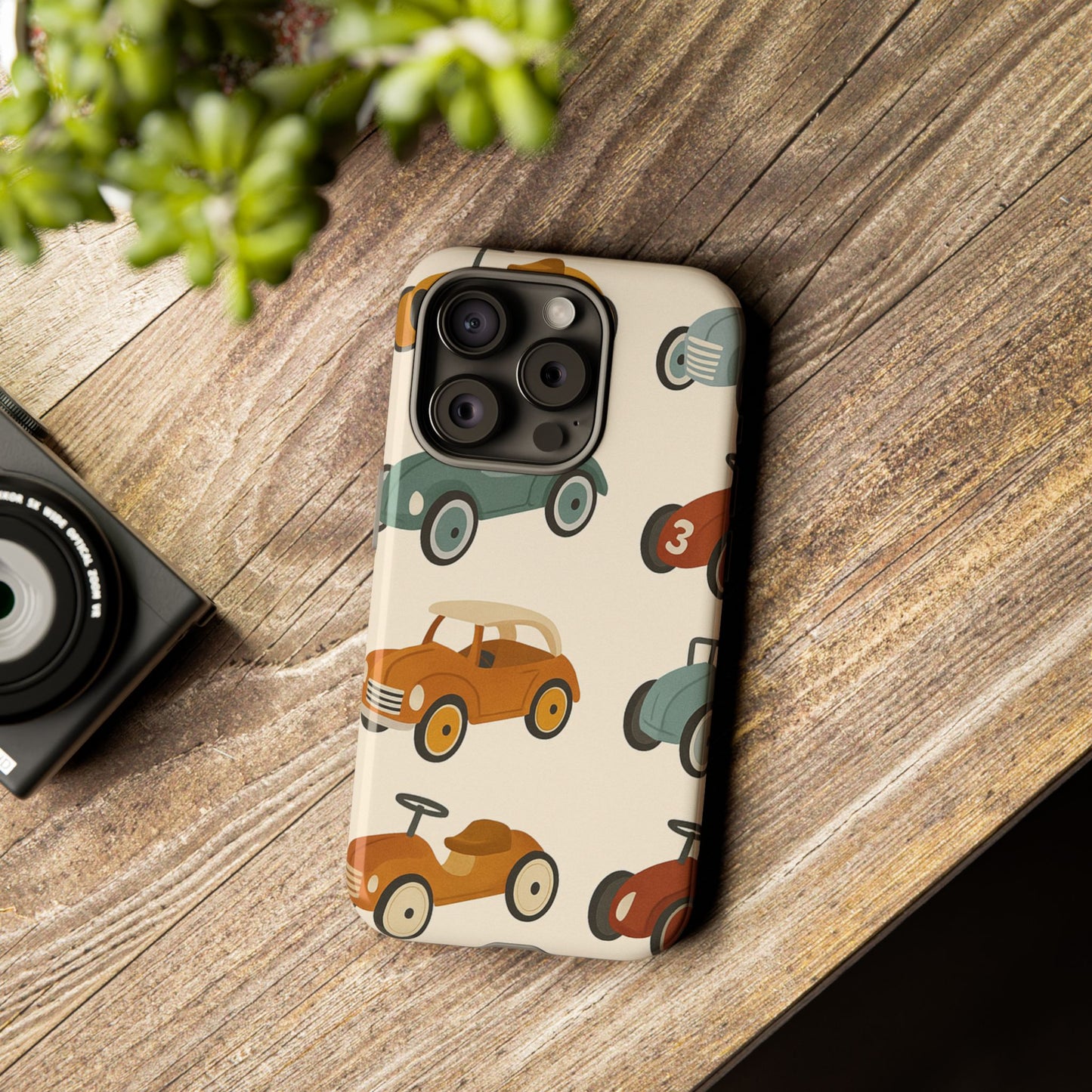 Vintage Car Phone Case, Tough Cases, Kids Gift, Car Lover Accessory, Retro Style, Phone Protection, Unique Design, pedal cars