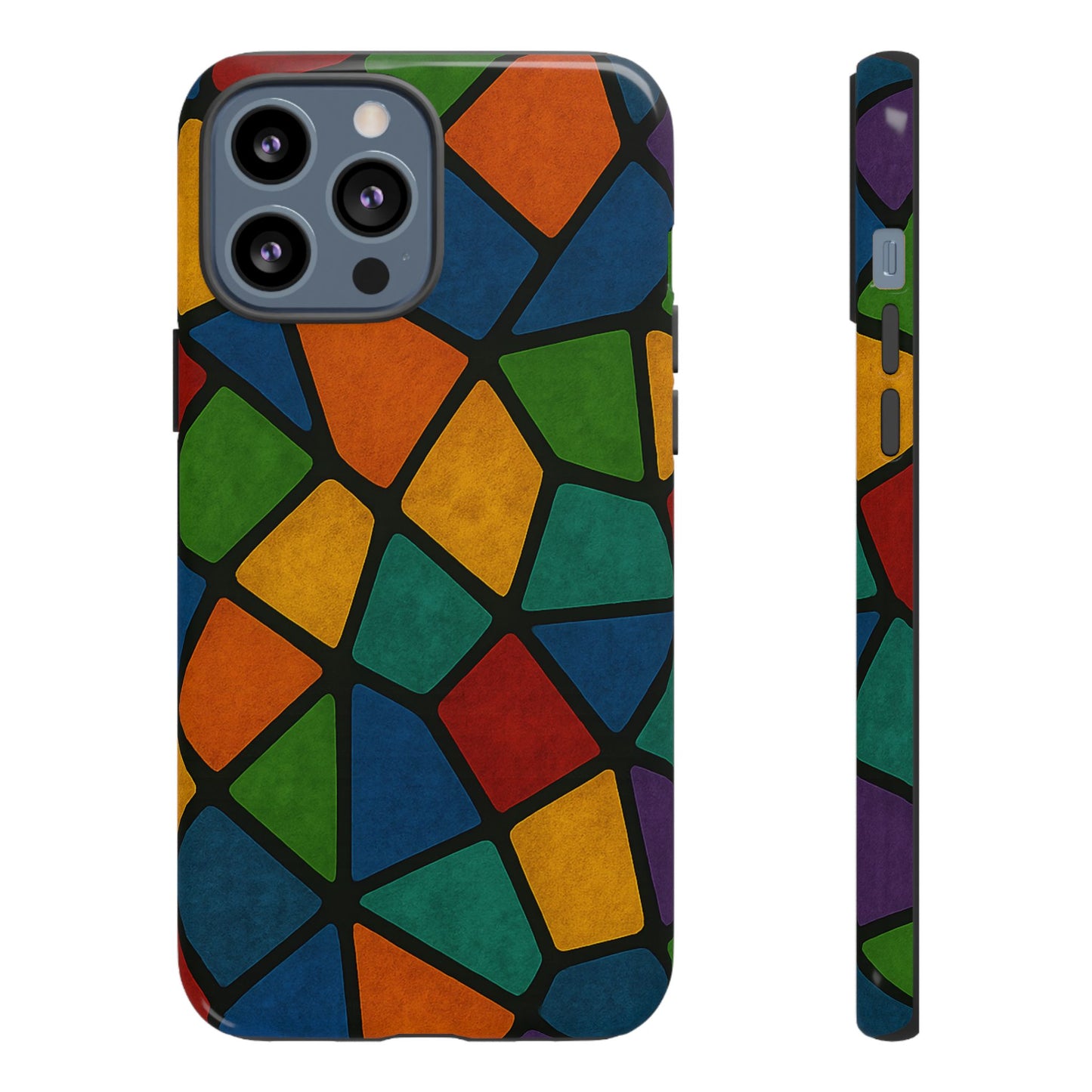 Colorful Mosaic Phone Case, Tough Cell Phone Cover, Vibrant Smartphone Protector, Unique Gift for Weddings, Birthday, Holidays