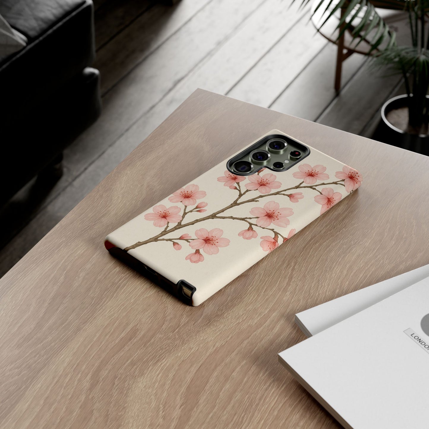 Cherry Blossom Phone Case, Floral Phone Cover, Tough Case for Gifts, Spring Decor, Cute Tech Accessories, Nature Lover's Gift