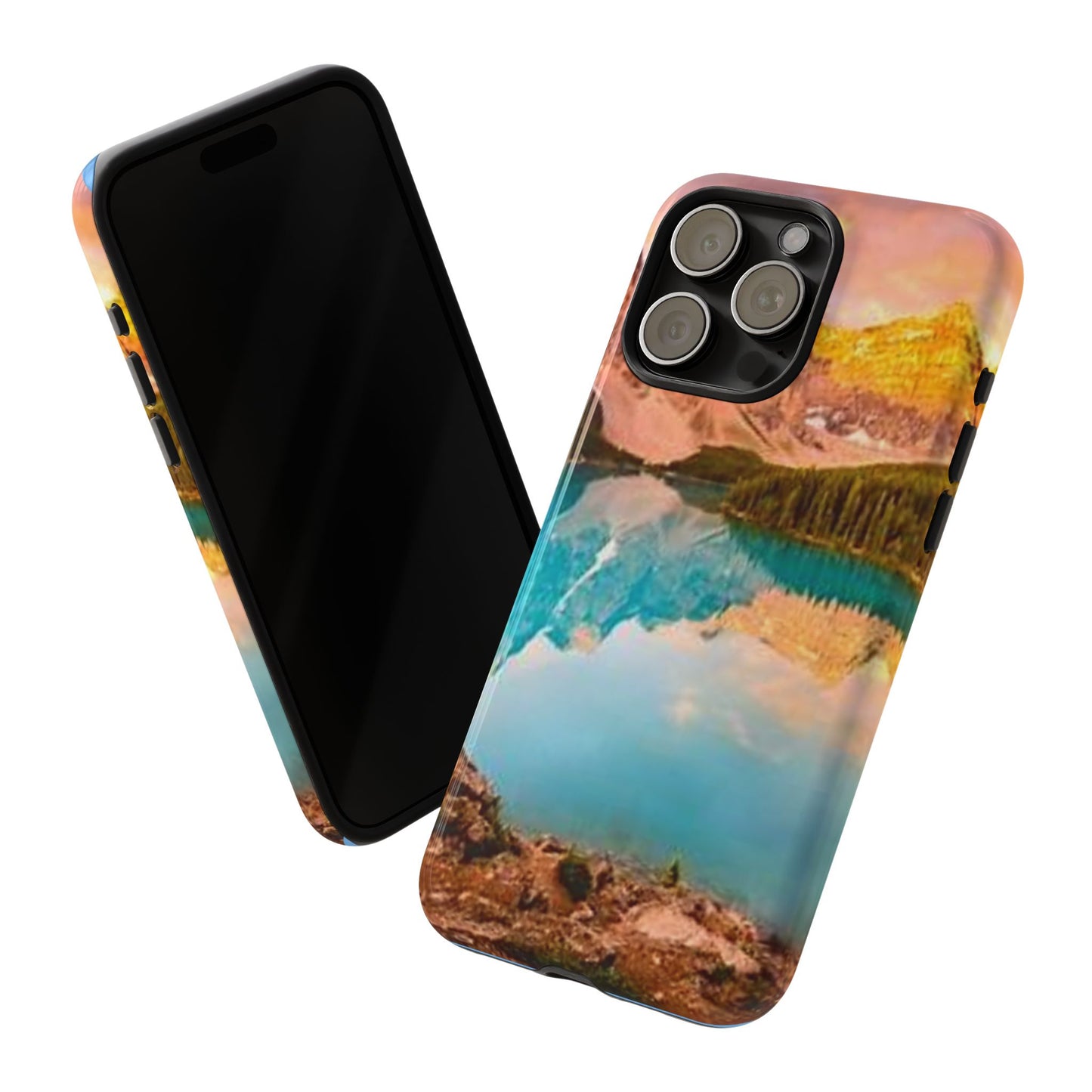Nature-Inspired Phone Case with Mountain and Lake Design, Aesthetic Tough Cases for Outdoor Lovers, Phone Protection, Gift for Nature [...]