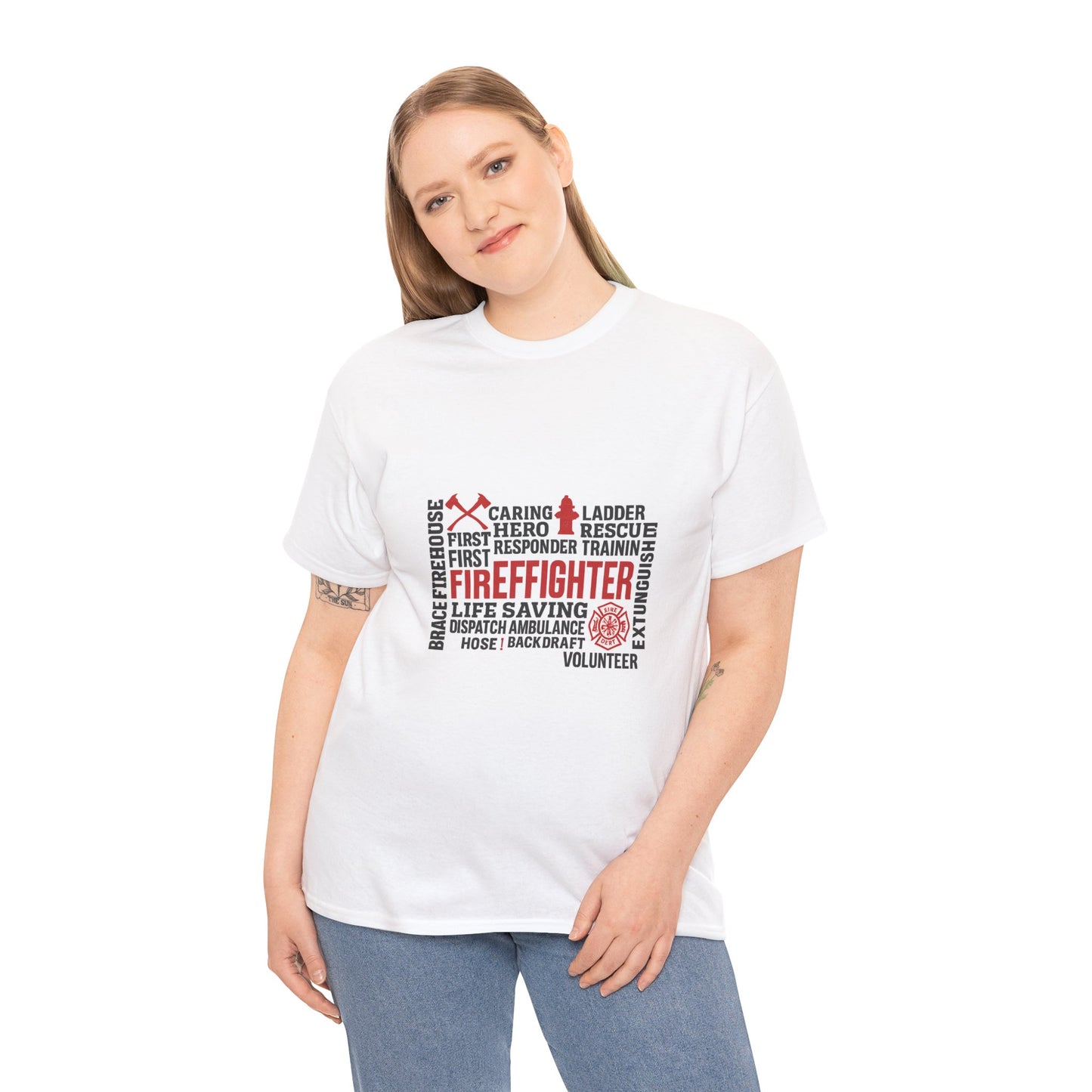 Firefighter Tribute Tee, Unisex Heavy Cotton Shirt, First Responder Gift, Firefighter Appreciation, Emergency Service Apparel, [...]