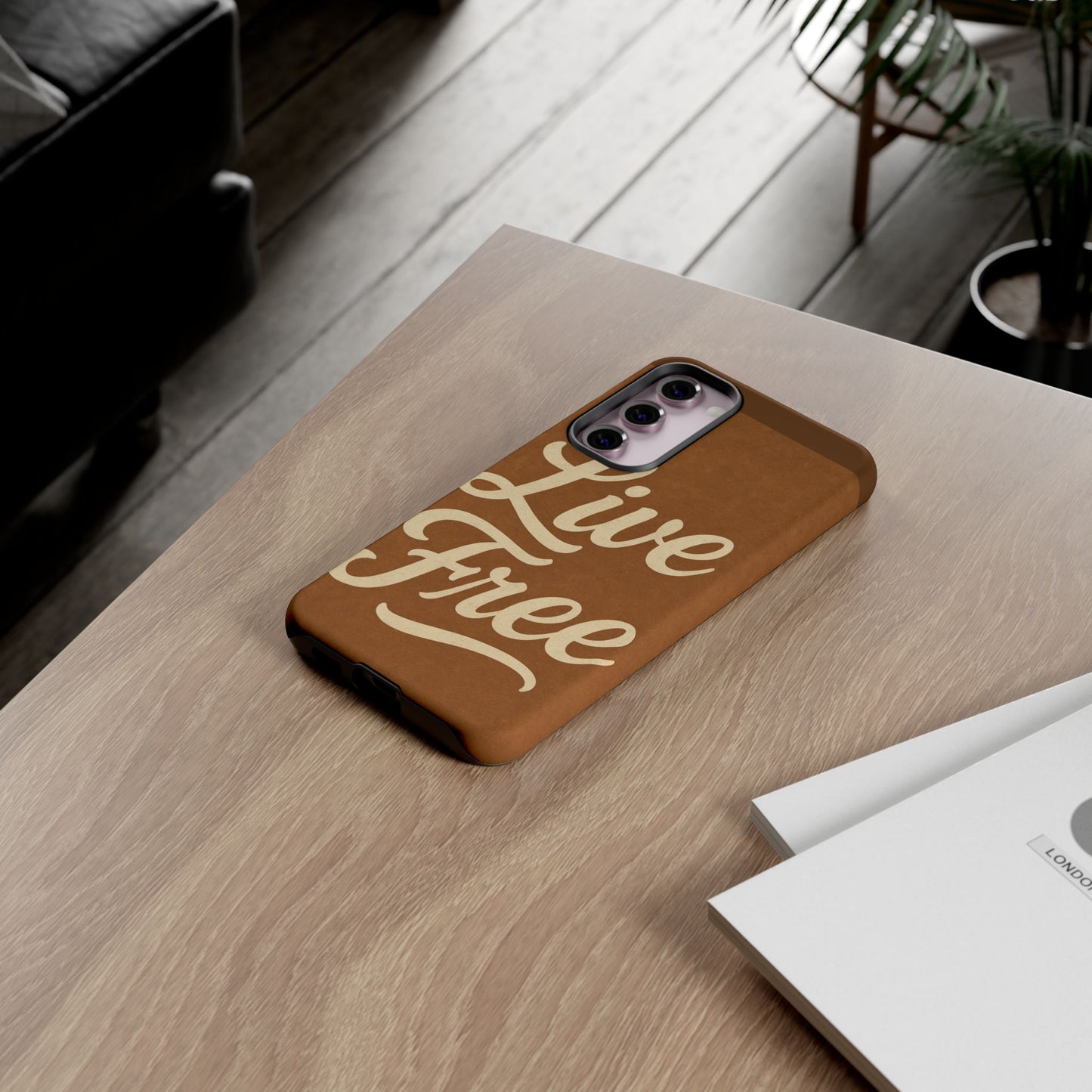 Live Free Phone Case, Tough Cases, Inspirational Phone Accessories, Gift for Adventurers, Customizable Design, Unique Tech Gifts