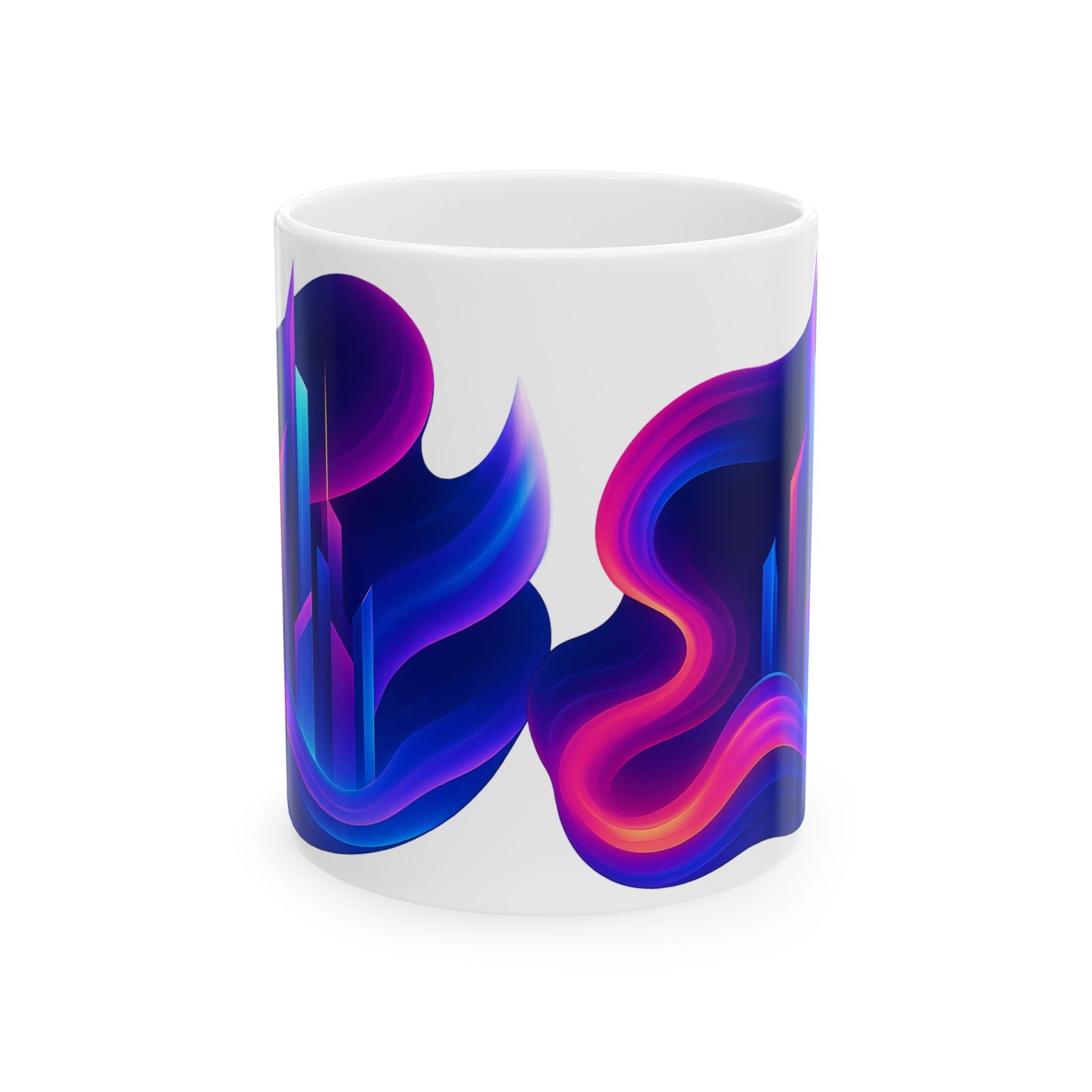 Vibrant Abstract Ceramic Mug, Colorful Coffee Cup, Modern Drinkware, Artistic Mug for Home or Office, Gift for Art Lovers