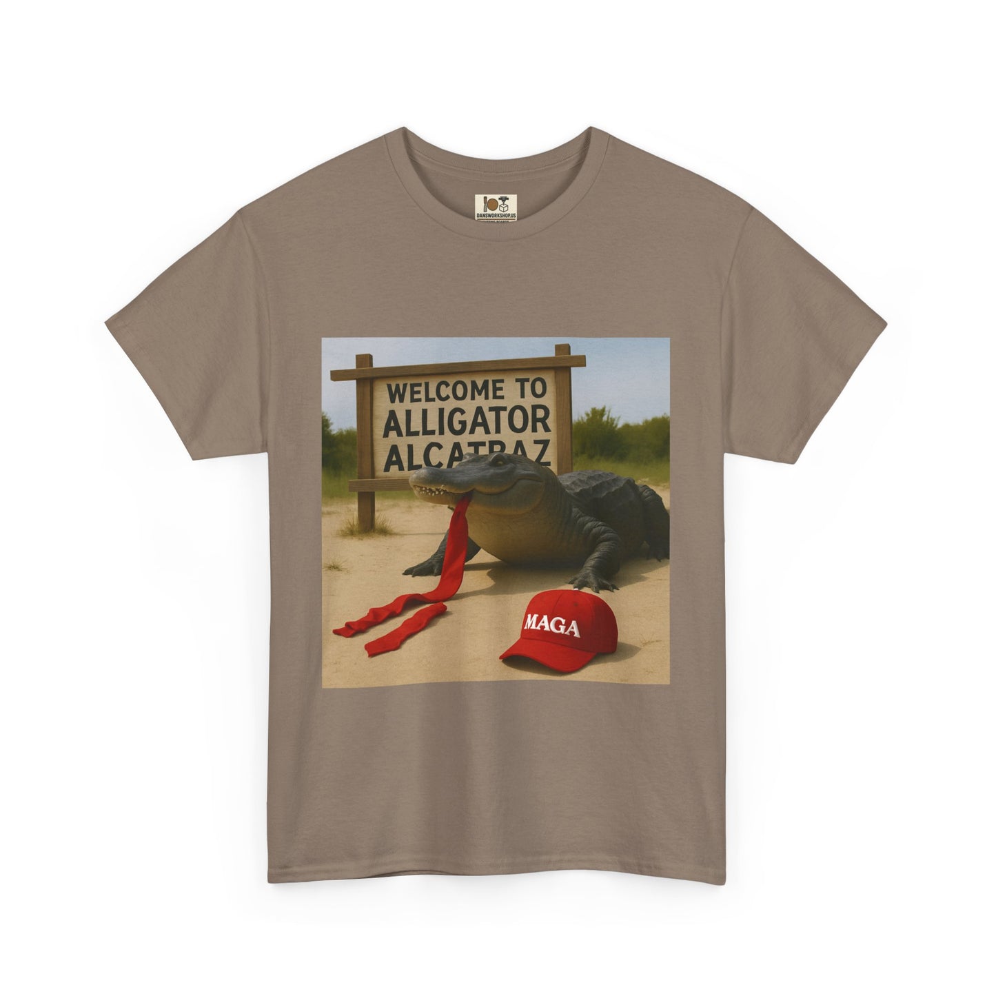 Welcome to Alligator Alcatraz Tee, Funny Animal Shirt, Unisex Cotton Top, Gift for Animal Lovers, Casual Wear, Novelty T-Shirt