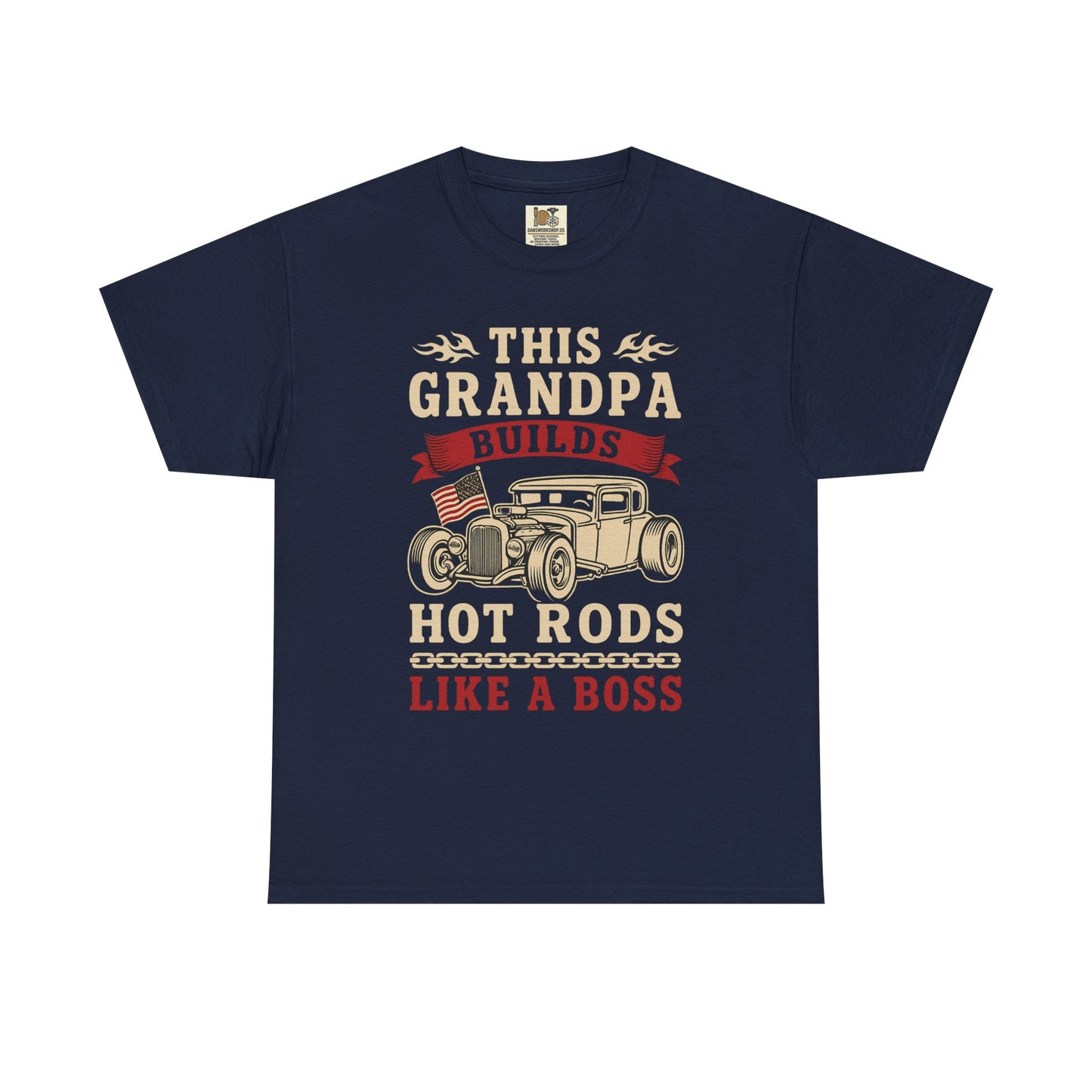 This Grandpa Builds Hot Rods Heavy Cotton Tee, Gift for Grandpa, Car [...]
