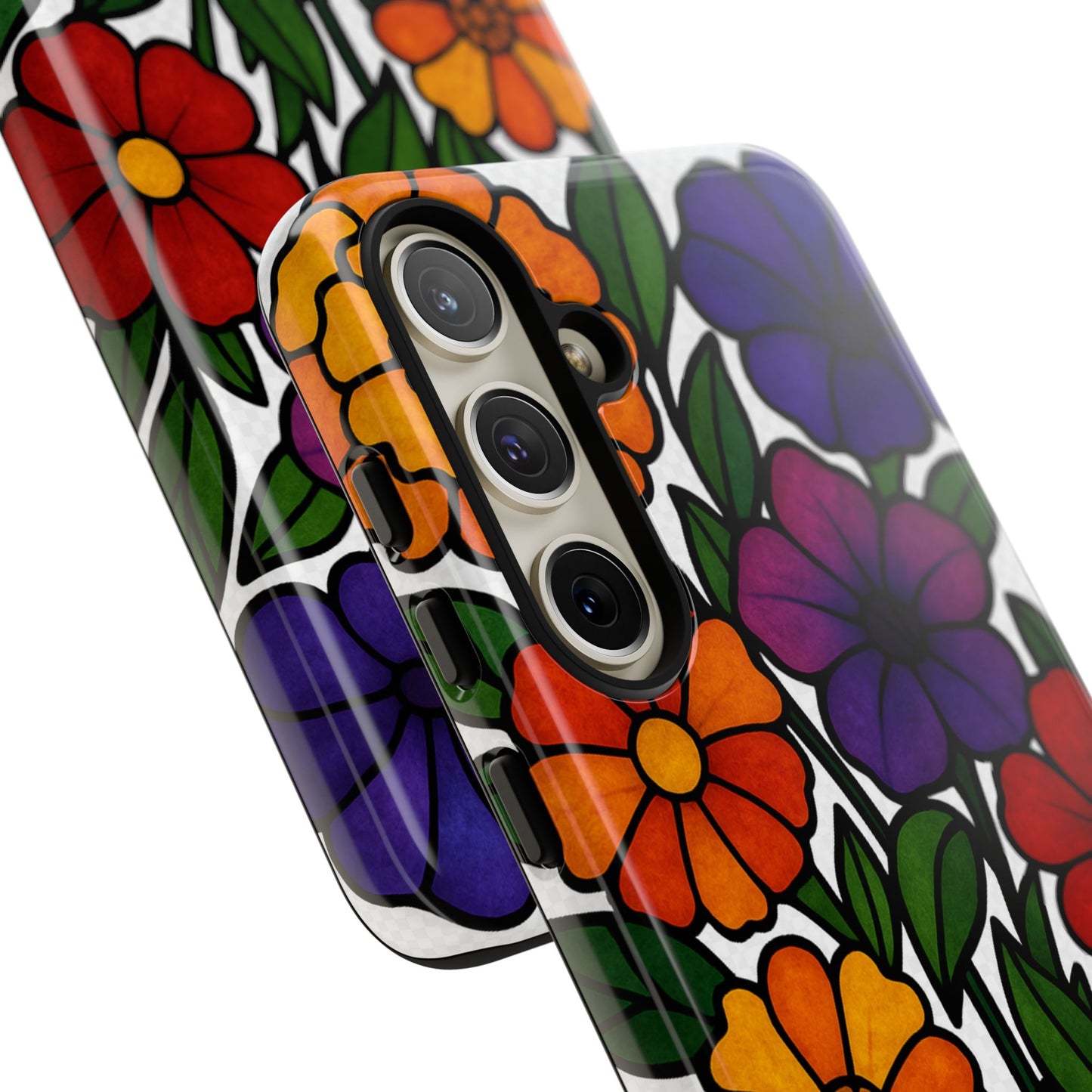 Floral Phone Case, Tough Cases with Colorful Flower Design, Gift for Flower Lovers, Summer Accessories, Trendy Phone Cover
