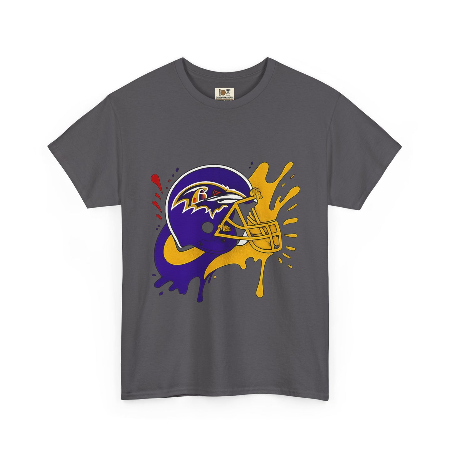 Baltimore Ravens Paint Splash Unisex Heavy Cotton Tee, Sports T-shirt, Football Fan Gift, Game Day Apparel, Team Pride Shirt