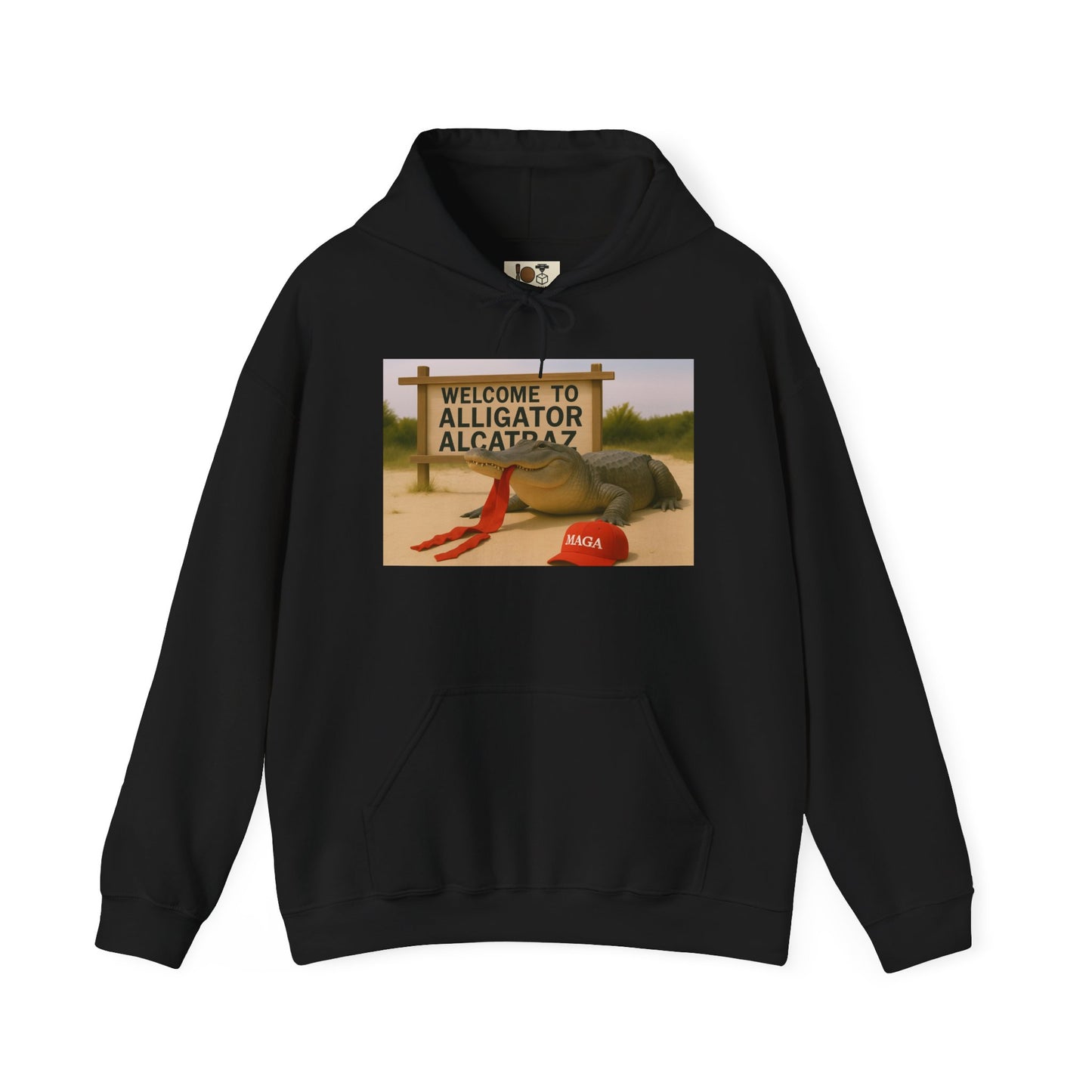 Welcome to Alligator Alcatraz Hoodie, Fun Graphic Sweatshirt, Unisex Hooded Sweatshirt, Casual Wear, Gift for Nature Lovers, ALLIGATOR ALCATRAZ, TRUMP