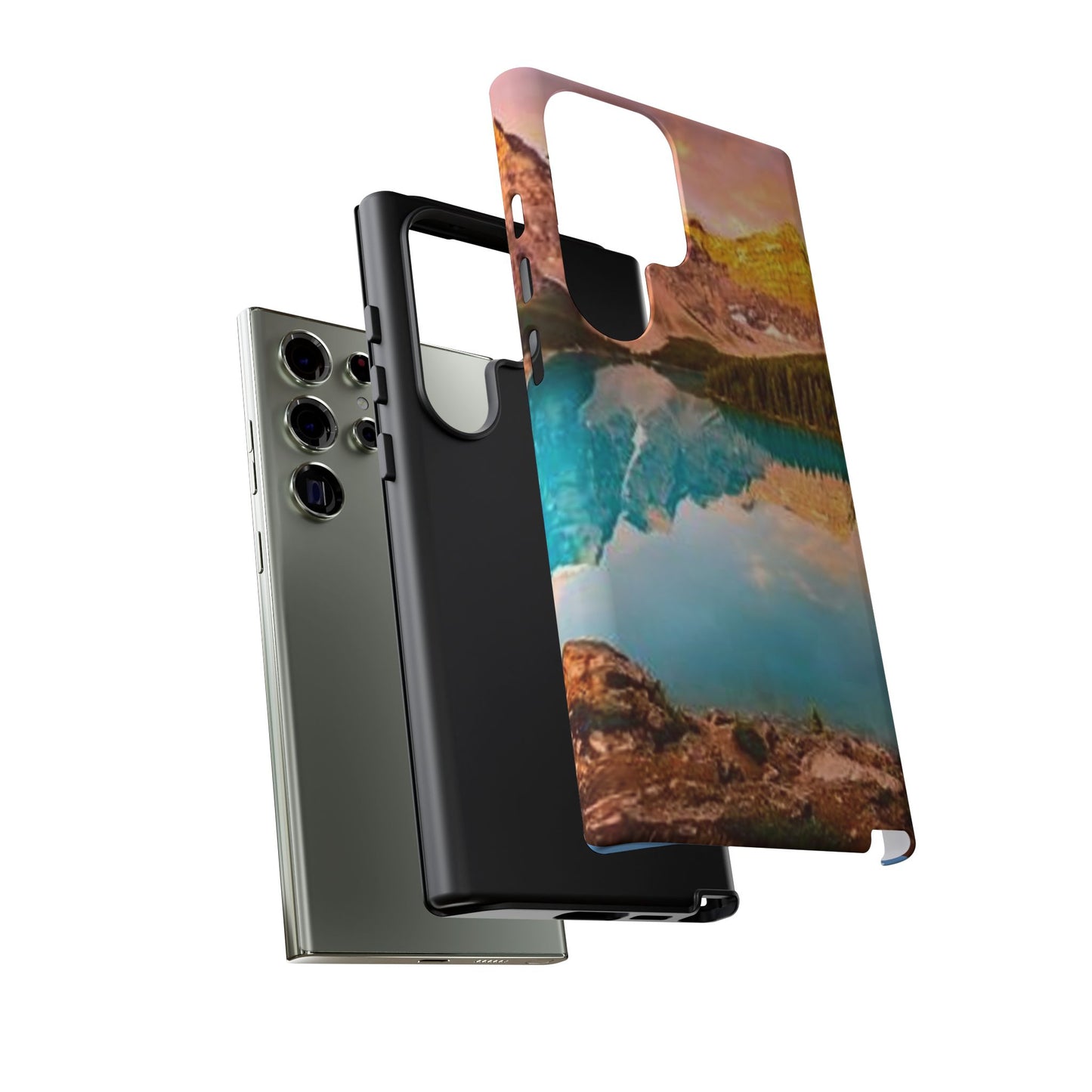 Nature-Inspired Phone Case with Mountain and Lake Design, Aesthetic Tough Cases for Outdoor Lovers, Phone Protection, Gift for Nature [...]